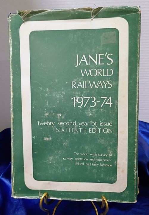 Jane’s World Railways 1973–74, 16th EDT. By Henry Sampson, Oversized HC/DJ