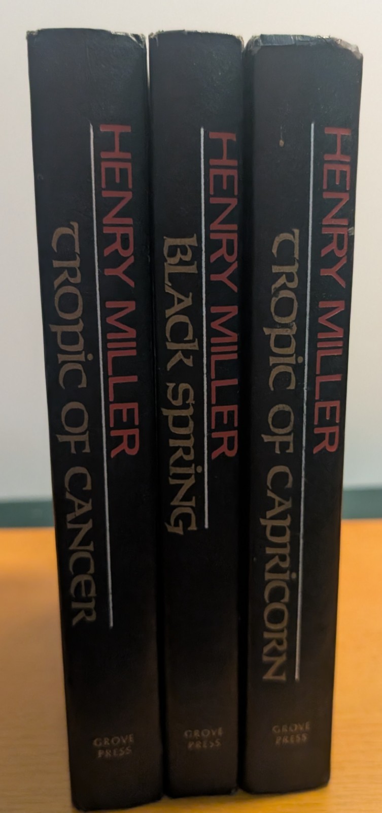 Henry Miller 3 Book Lot Tropic of Cancer Capricorn Black Spring Grove Press