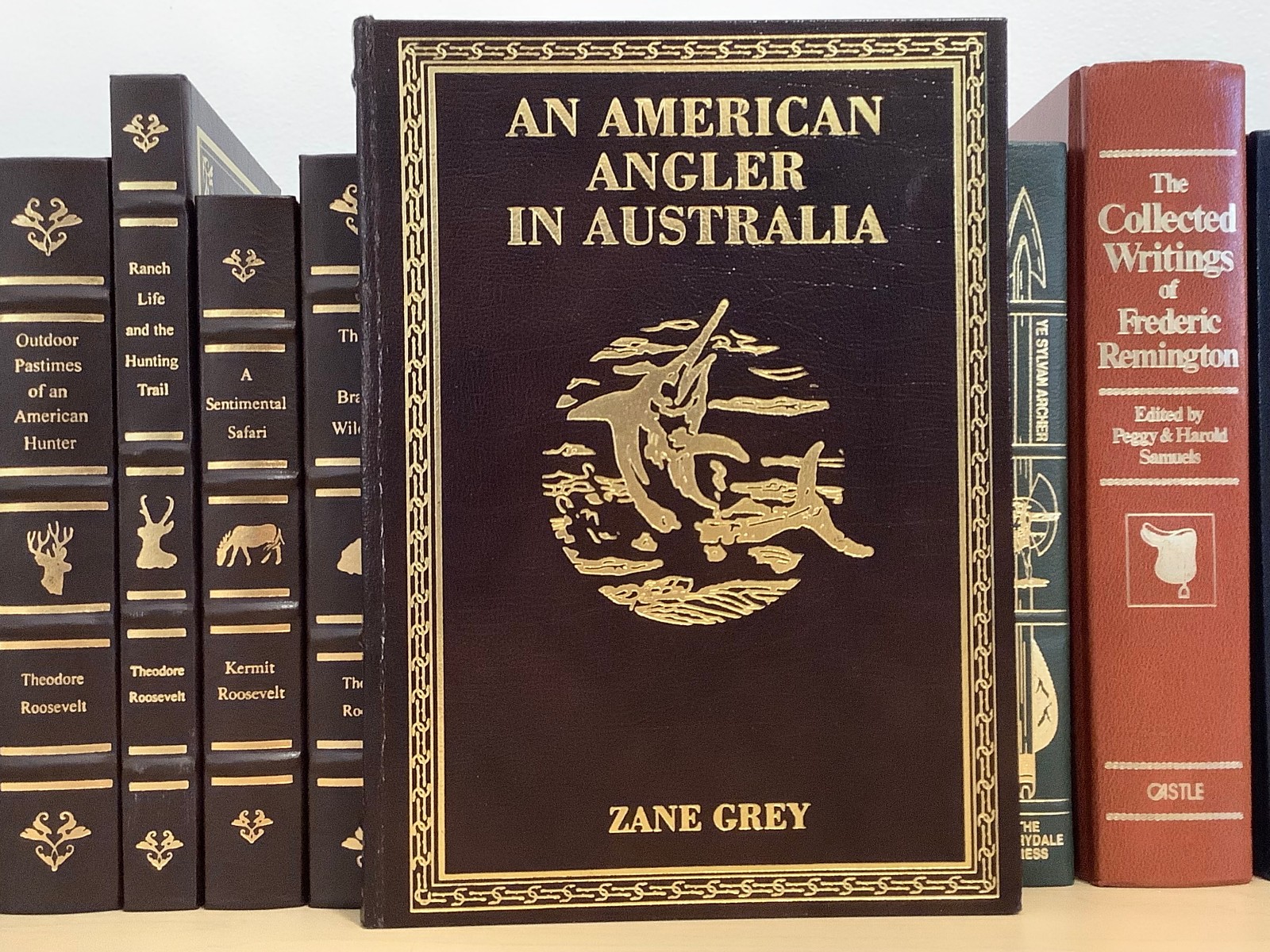 An American Angler In Australia by Zane Grey – leather bound