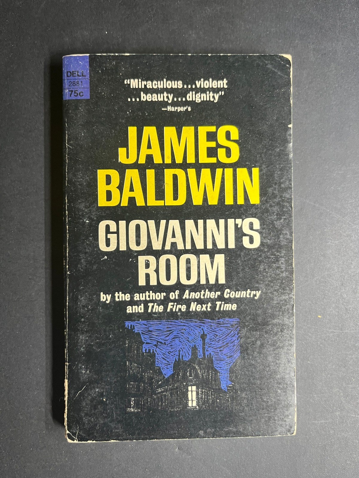 1971 Giovanni’s Room by James Baldwin Mass Market Paperback Dell 10th printing