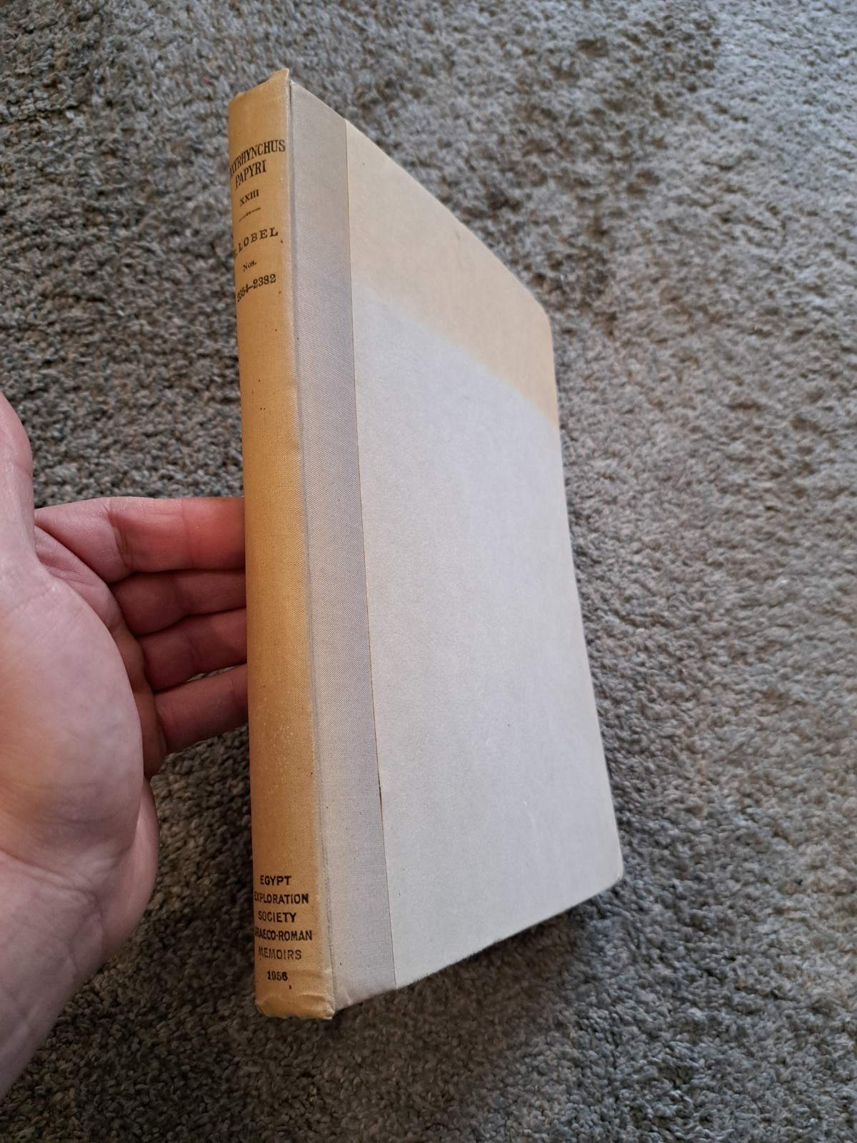 Egypt Exploration Society Oxyrhynchus Papyri Part XXIII E. Lobel 1956