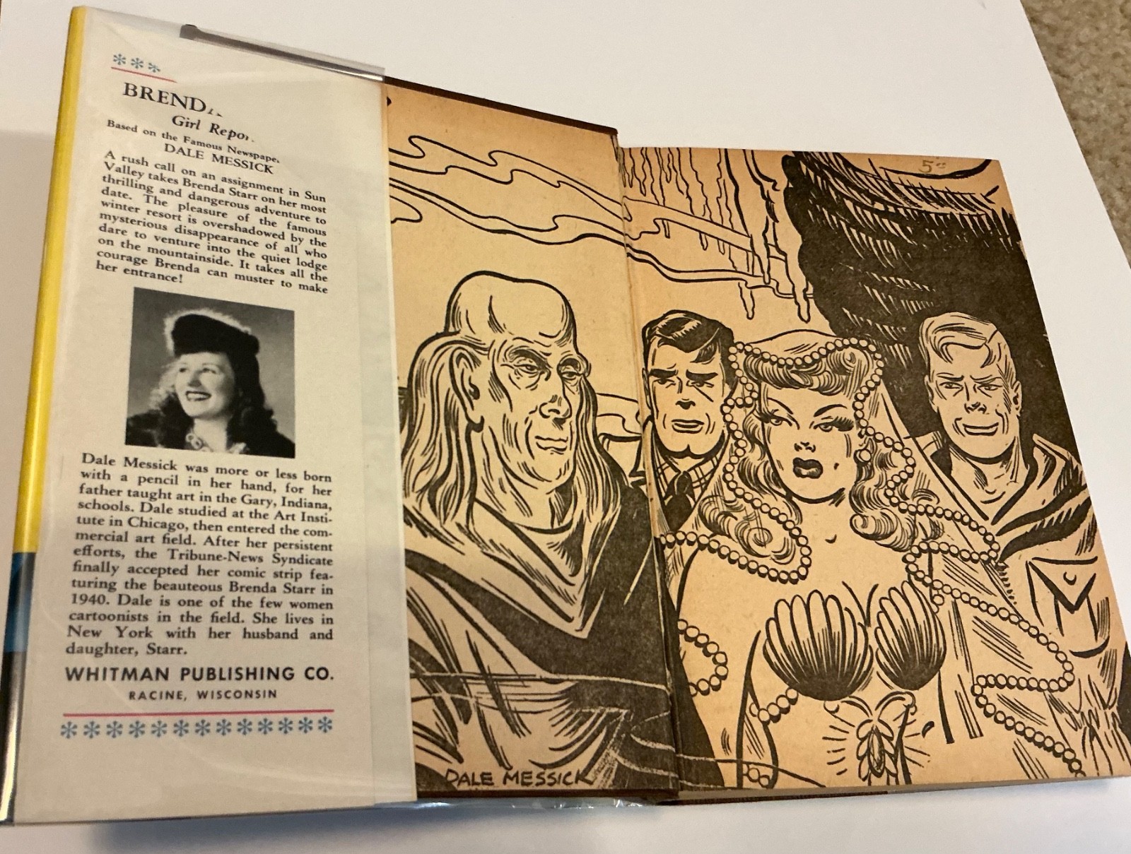 4 HC/DJ 1940 Comic Strip Books Smiling Jack, Brenda Starr, Boots, Nina & Skeezix