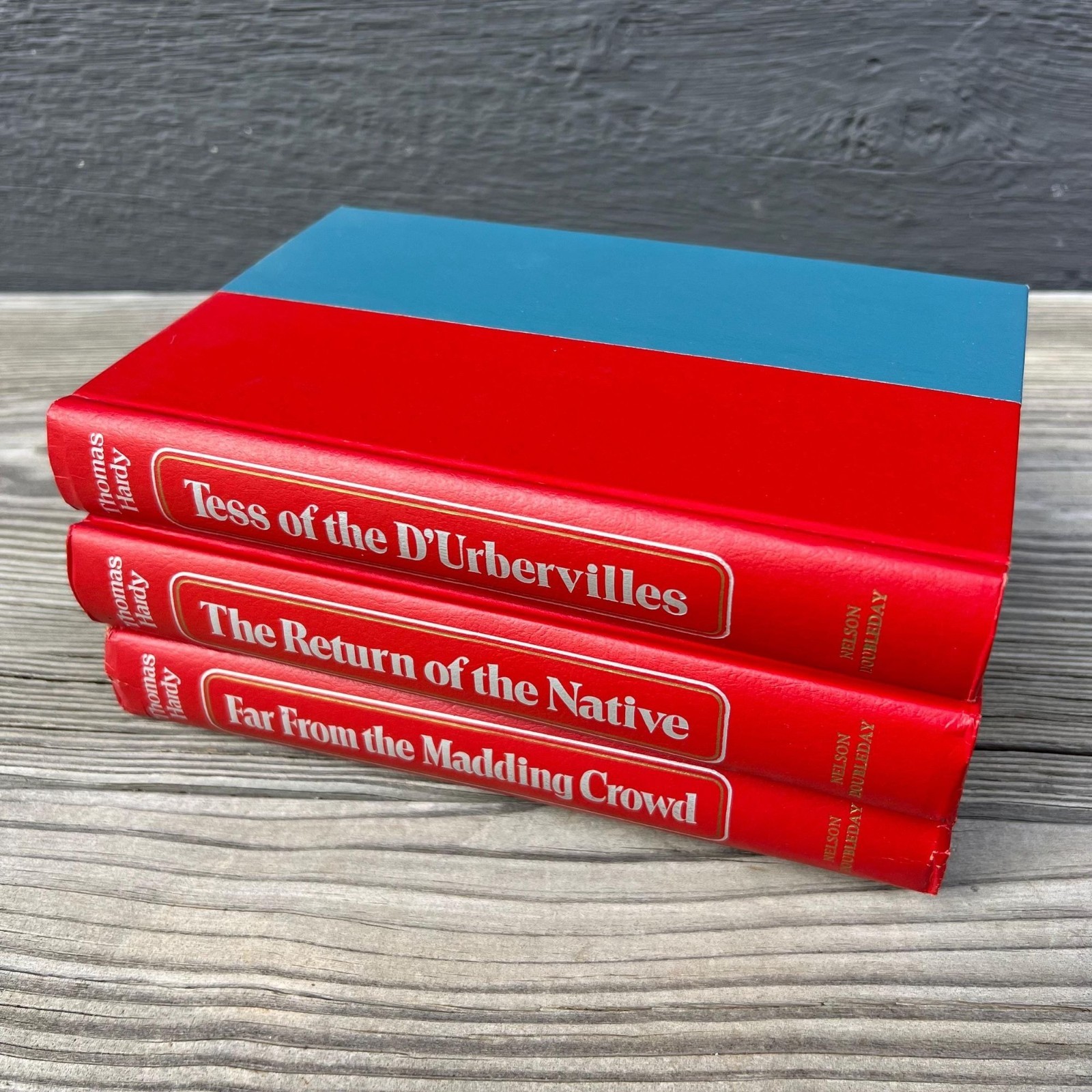 Thomas Hardy Novels, Set of Three Books, Red & Blue Hardcover