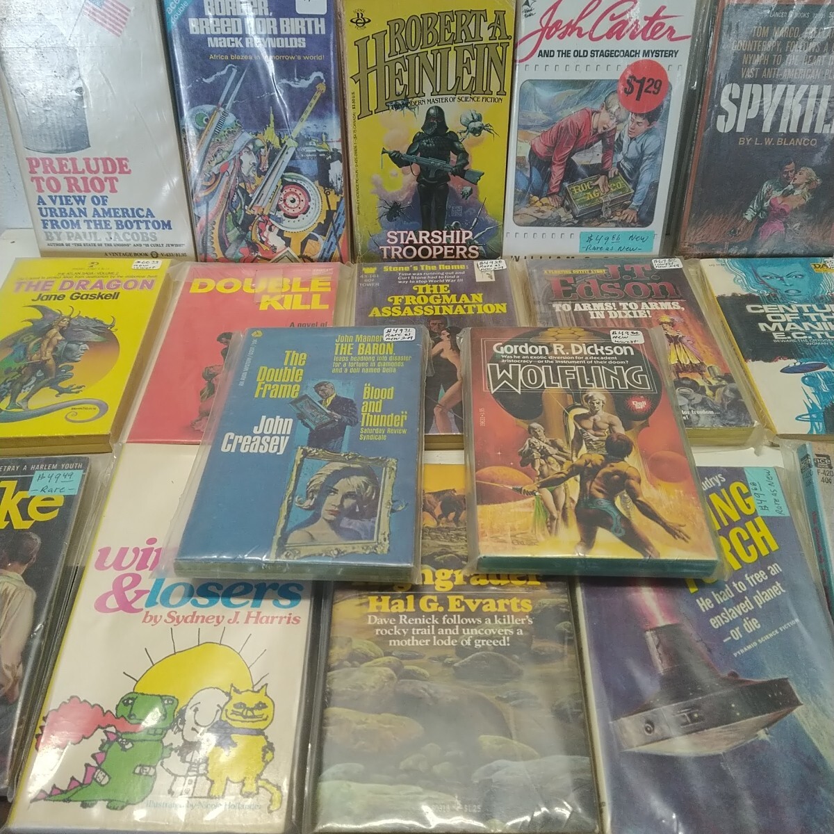 Mass Market Paperback Vintage Lot of 17 Sci Fi MCM Western Vtg