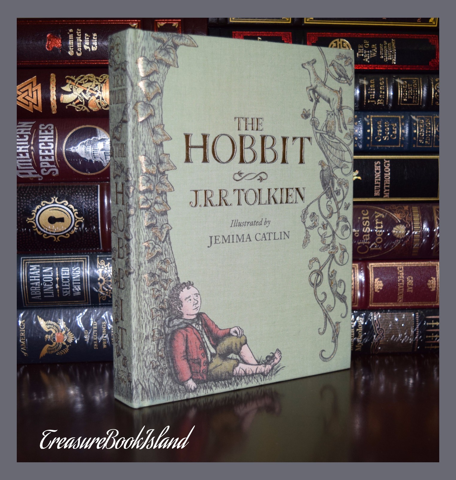 Hobbit By J.R.R. Tolkien Illustrated by J. Catlin Cloth Bound Hardcover Gift