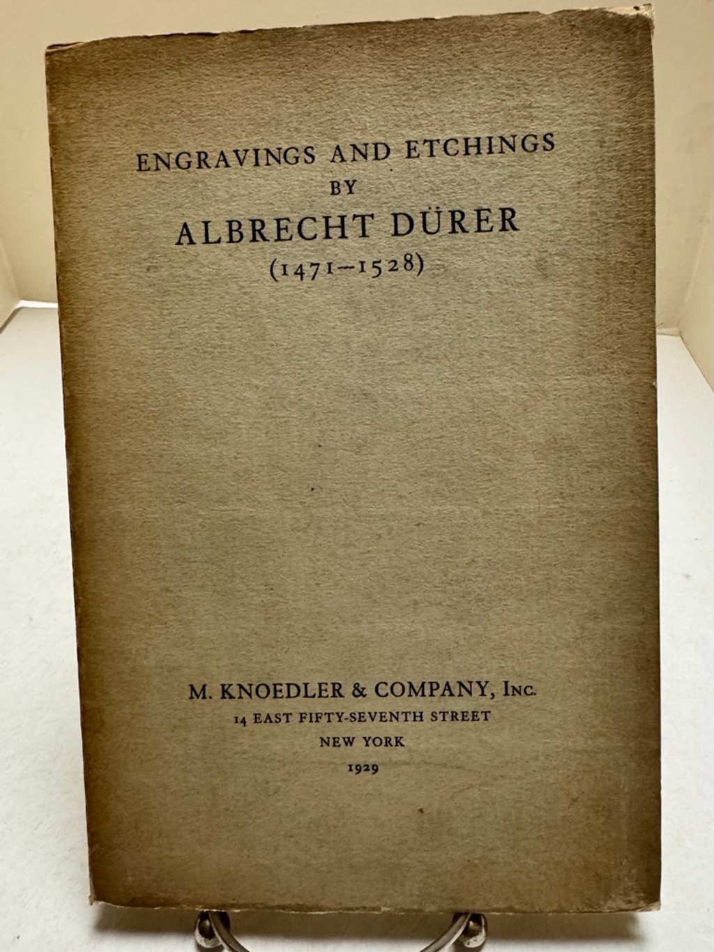 Antiquarian Art Book – Engravings and Etching by Durer – 1929