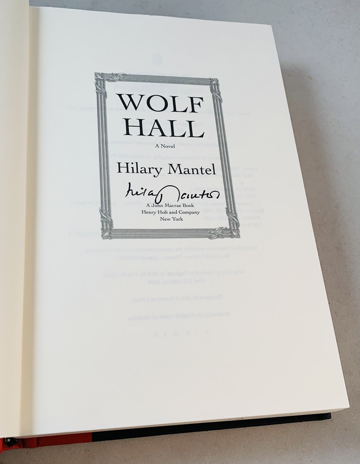 Wolf Hall-Hilary Mantel-SIGNED!-First/1st U.S. Edition/5th Printing-Org DJ-RARE!