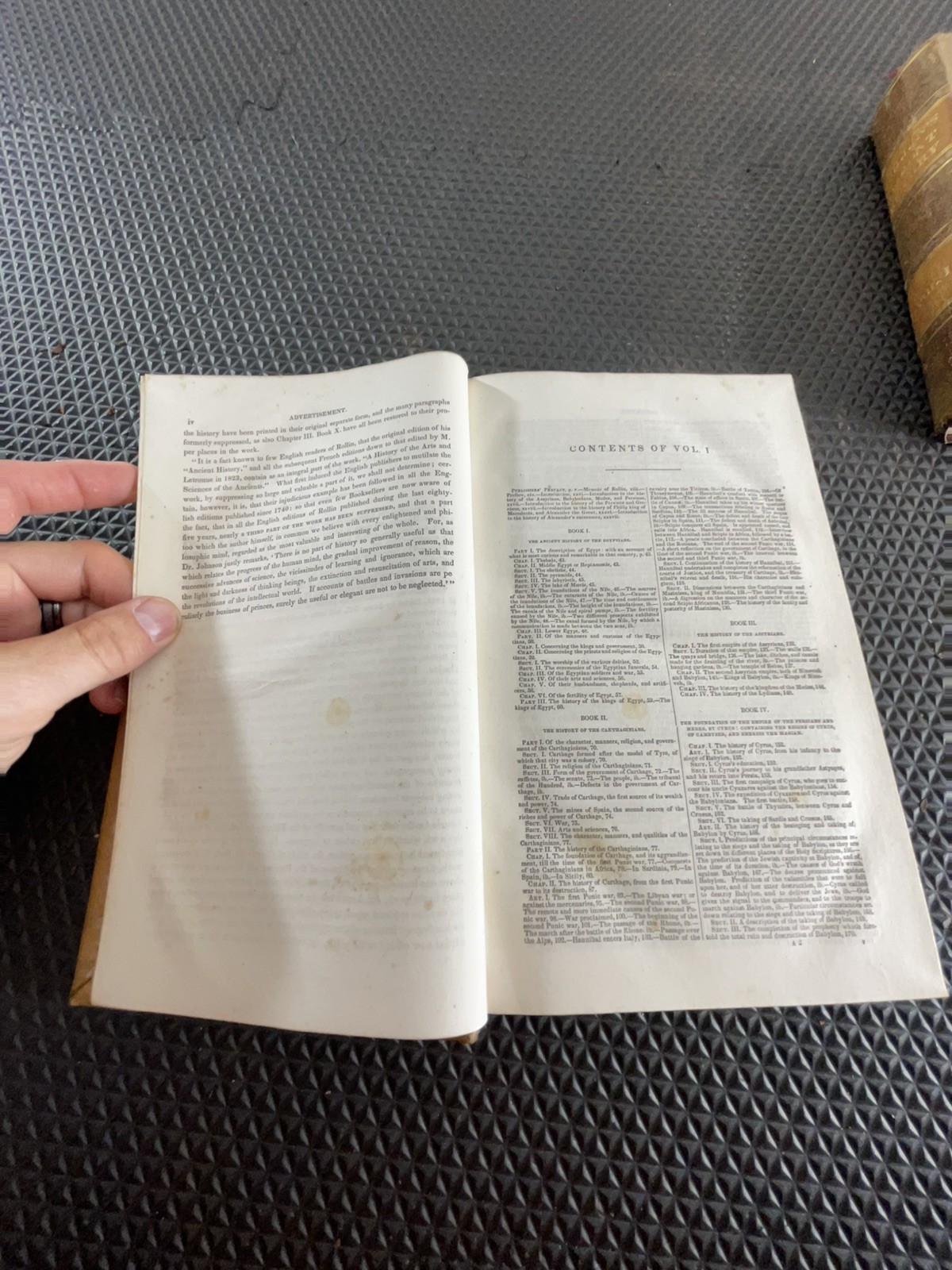 1847 Rollins Ancient History of World Vol. 1 & 2 Leather