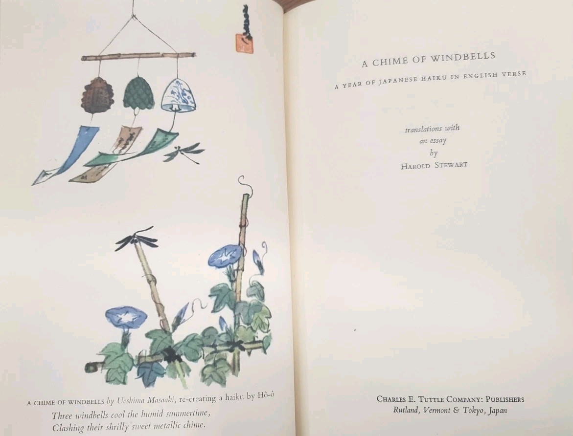A Chime of Windbells Harold Stewart 1st Ed 4th Printing Japanese Haiku Slipcase
