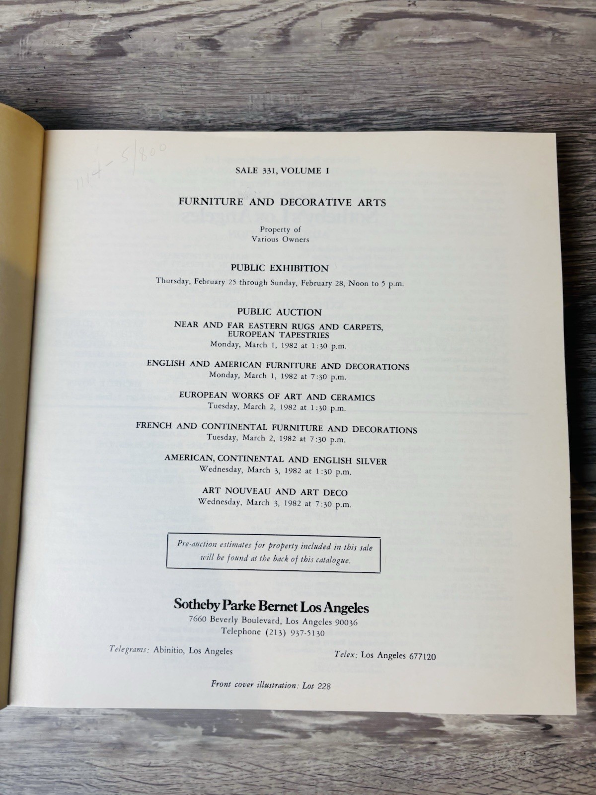 Lot Of 6 Books Sotheby’s Art Deco Auction Catalogs, 1977 – 1982