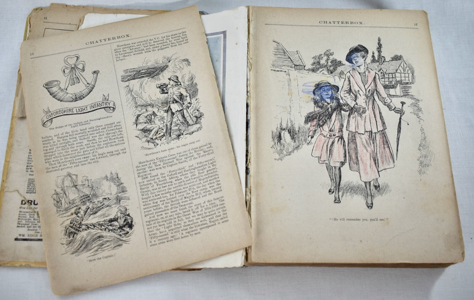 ANTIQUE CHATTERBOX HARDBACK CHILDRENS MAGAZINE BOOK c1920