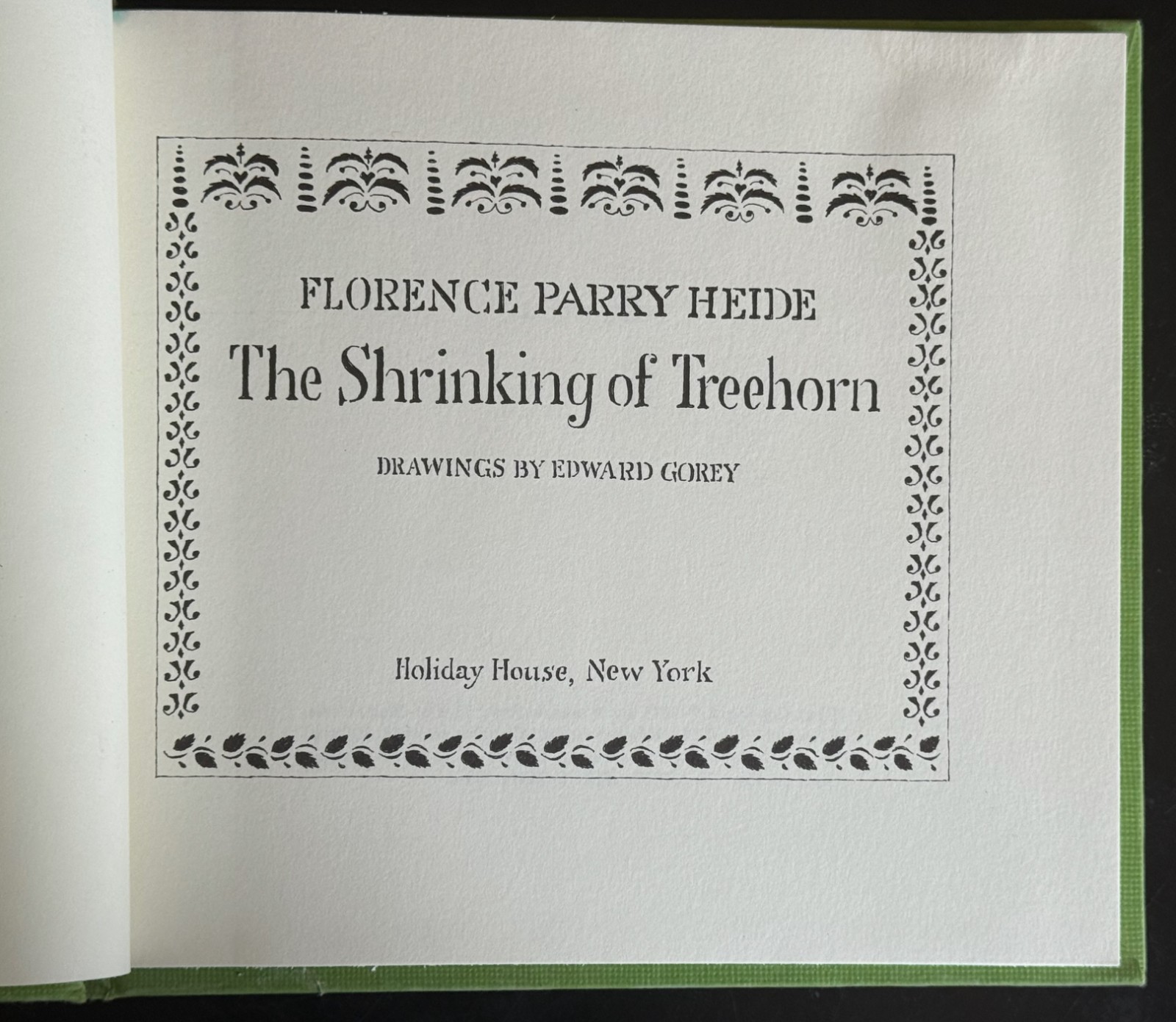 True 1971 First Ed. HC The Shrinking of Treehorn / Illustrated by Edward Gorey