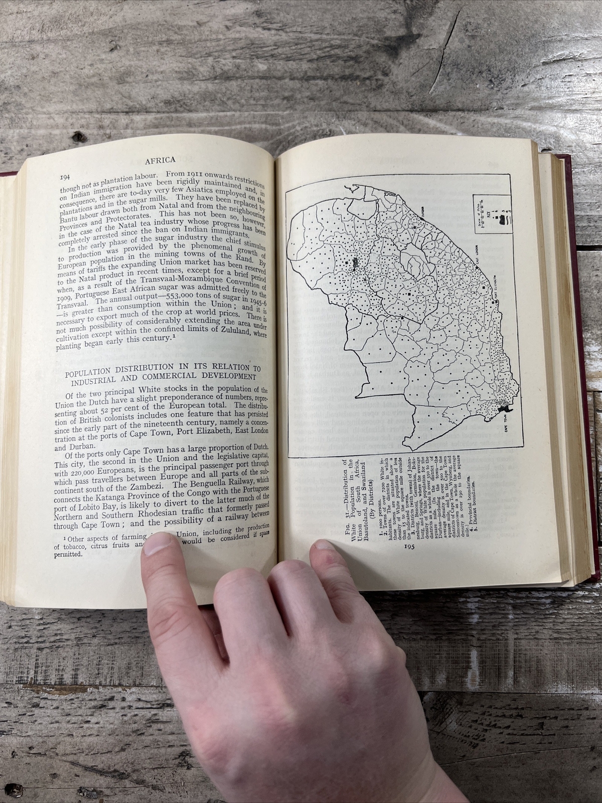 1950 Antique Regional Geography Book “Africa” Illustrated with Maps