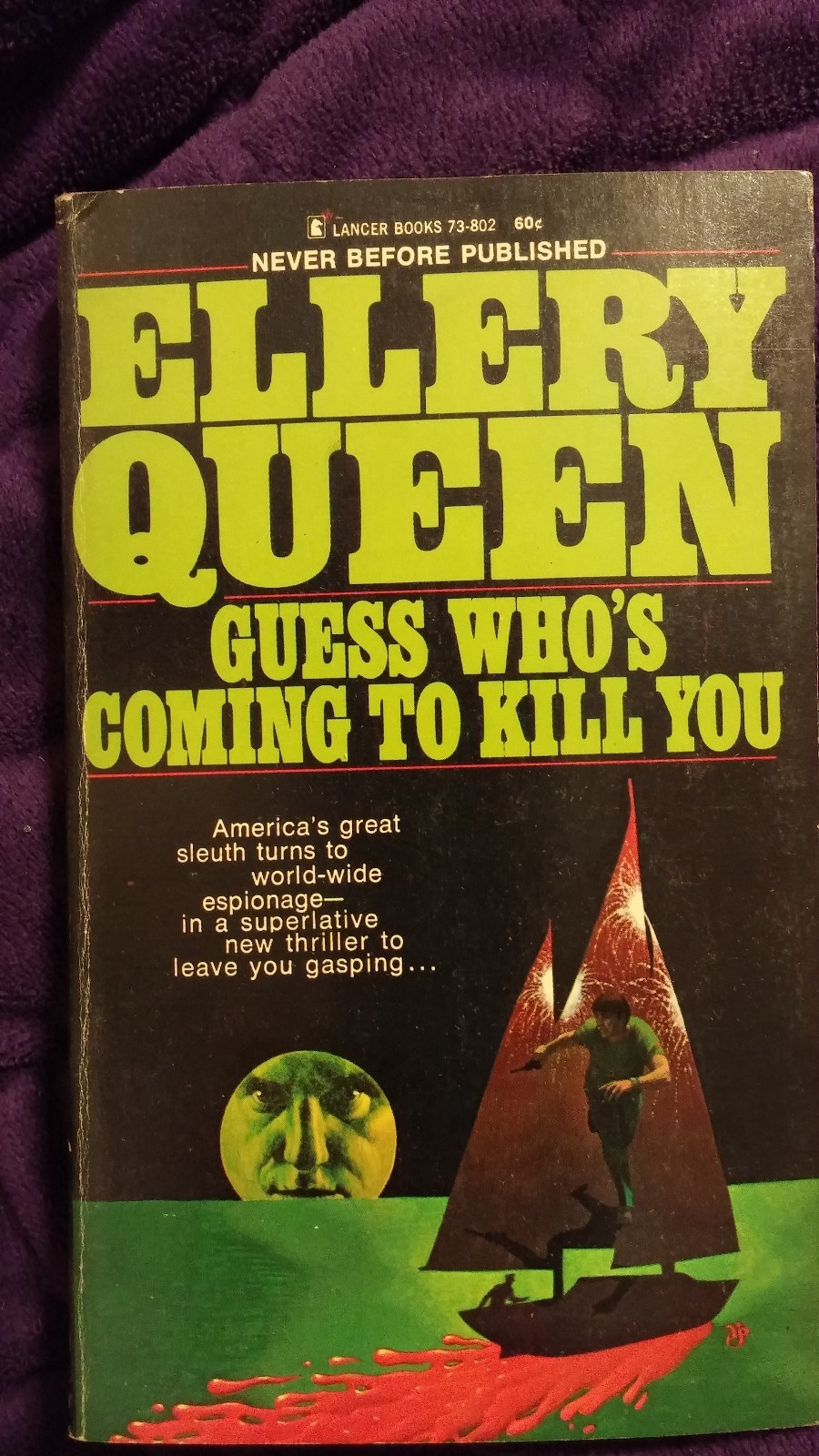Guess Who’s Coming to Kill You by Ellery Queen 1st Edition Paperback 1968 73-802