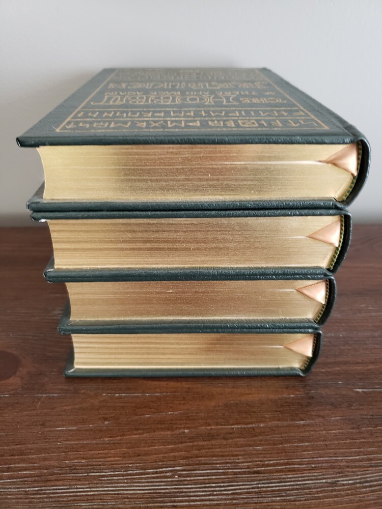 J.R.R. TOLKIEN LORD OF THE RINGS/THE HOBBIT Easton Press Leather Hardback 4 Set