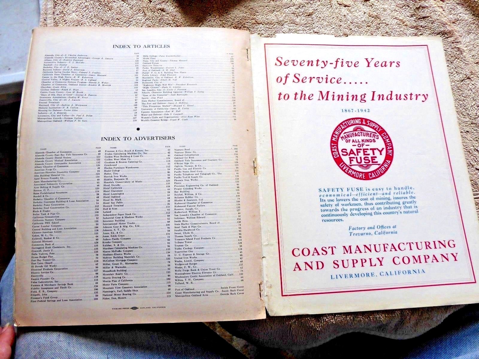 OAKLAND CA BOOK INDUSTRIES BUSINESSES ALAMEDA EMERYVILLE CONTRA COSTA CTY 1942