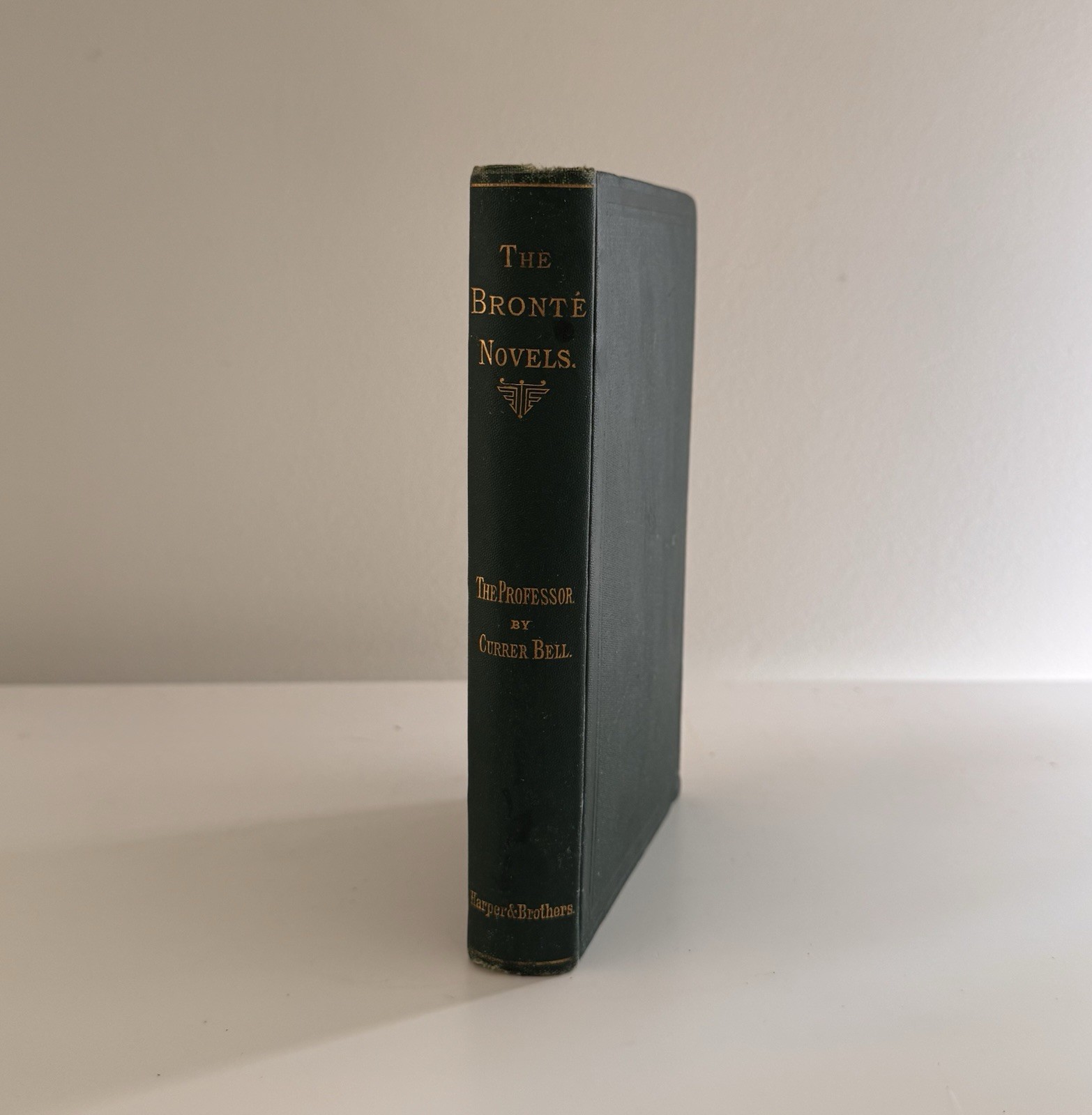 Antique Charlotte Bronte The Professor 1875 Book Original Green Boards