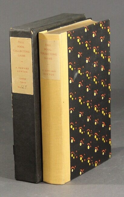 A EDWARD NEWTON / This book-collecting game 1928 Books on Books