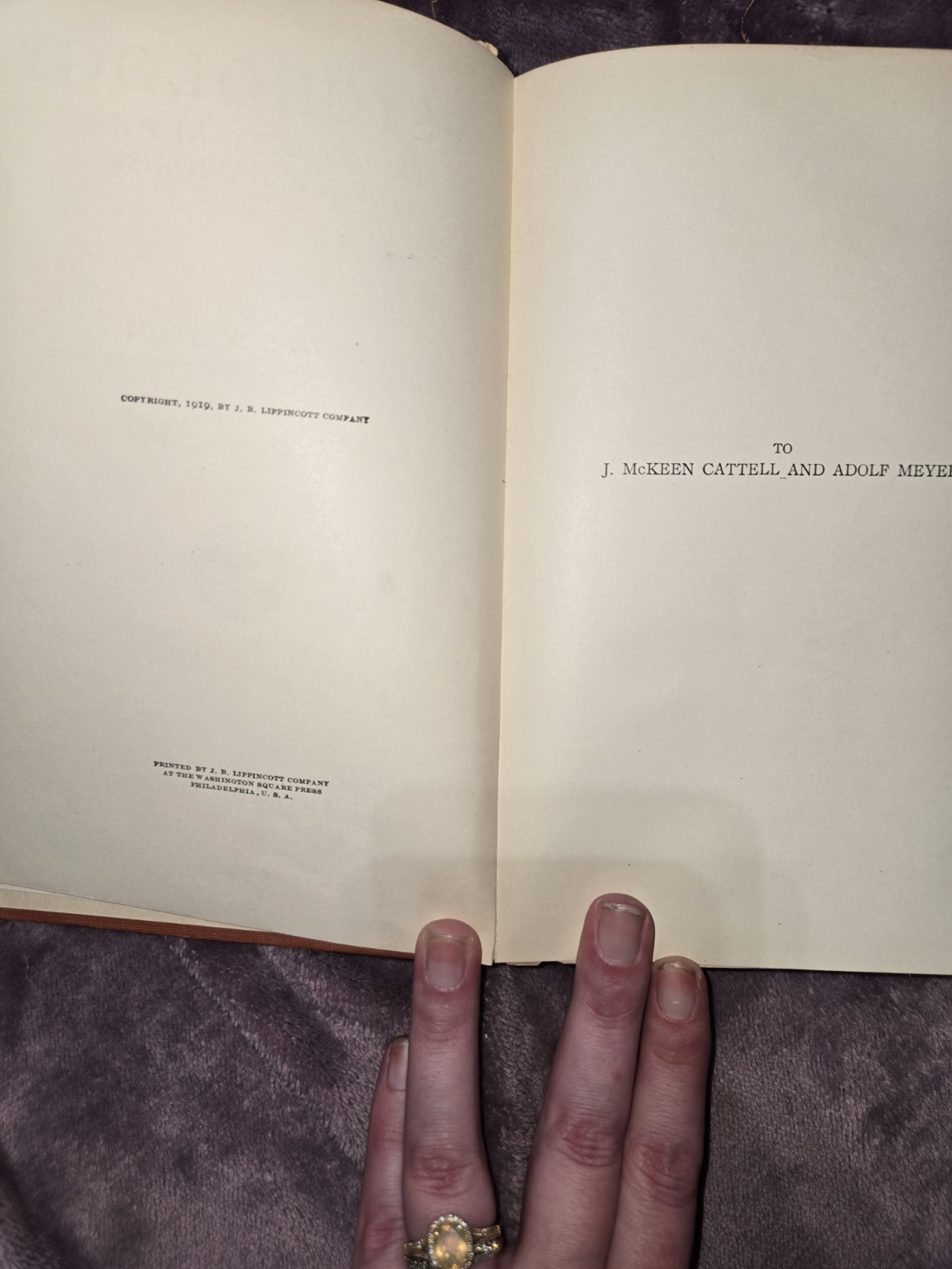 Psychology From Standpoint Of A Behaviorist John B Watson 1919 Original Print