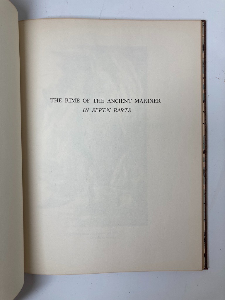 1945 LEC Rime of the Ancient Mariner Coleridge Edward A. Wilson Ostrich Leather