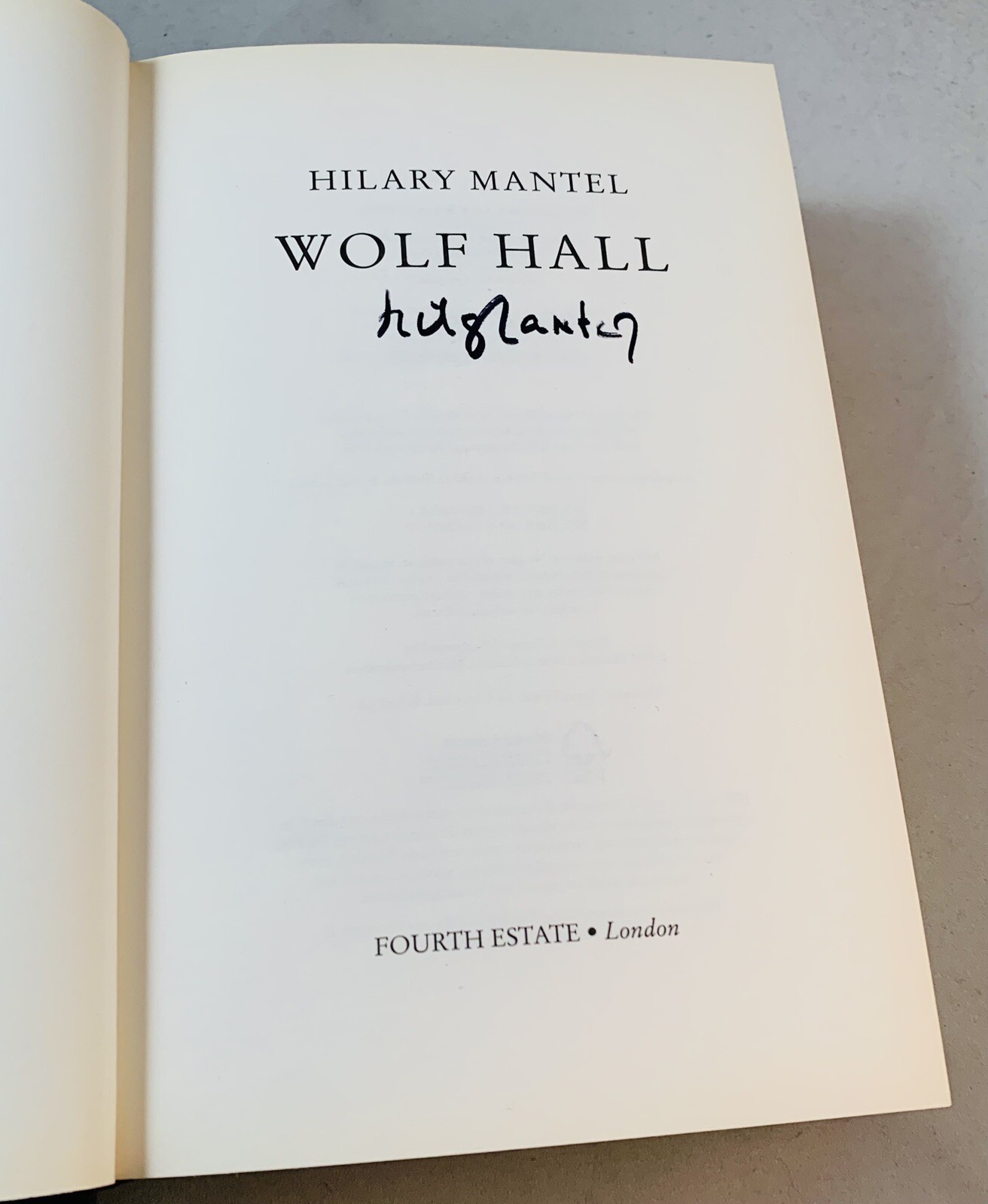 Wolf Hall-Hilary Mantel-SIGNED!-Early U.K. Printing!-9th-HC w/ Org DJ-VERY RARE!