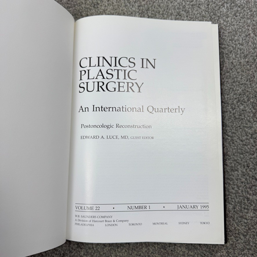 Clinics In Plastic Surgery Postoncologic Reconstruction Vol 22 No 1 January 1995