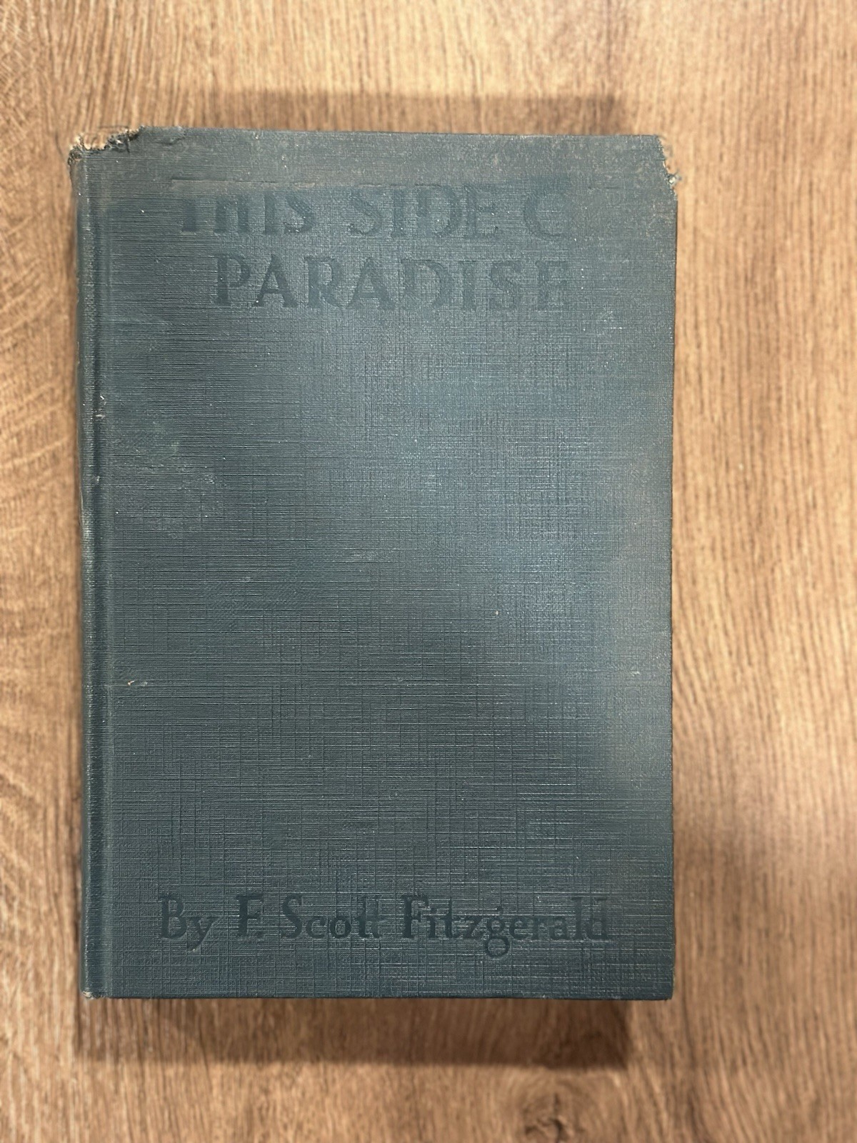 F. Scott FITZGERALD, THIS SIDE of PARADISE, 1ST EDITION, 1920, CLOTH in MYLAR
