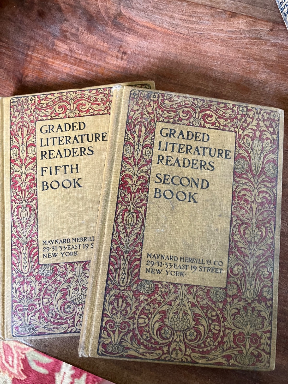 1900 VINTAGE COLLECTORS ITEM “GRADED LITERATURE READERS” Second and Fifth books