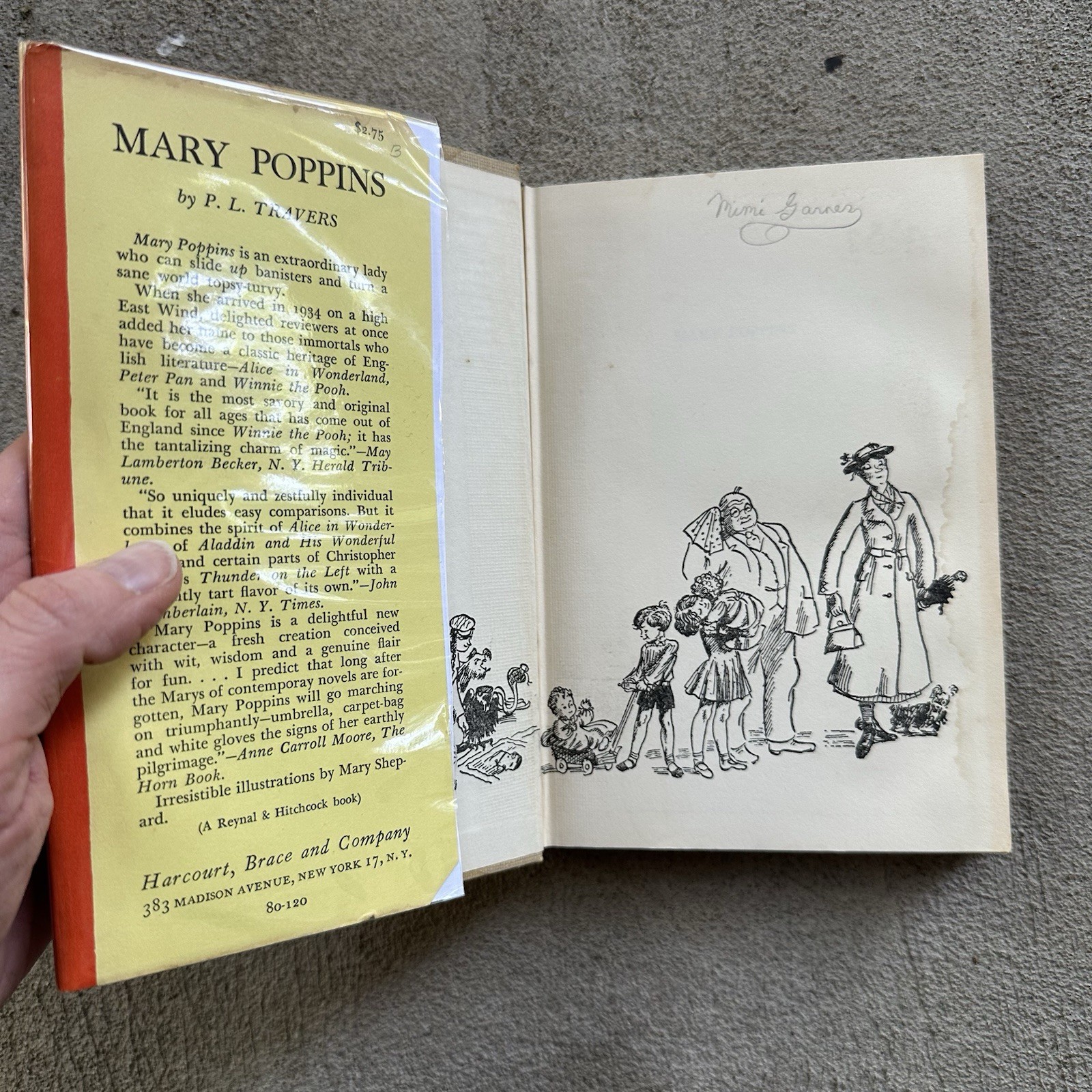 Mary Poppins By P.L Travers Hardcover With Dust Jacket Early Edition