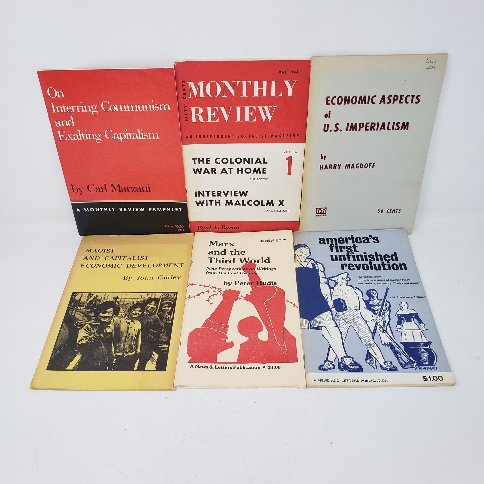 Vintage Socialist Communist Political Pamphlets Lot 6 Monthly Review Marx