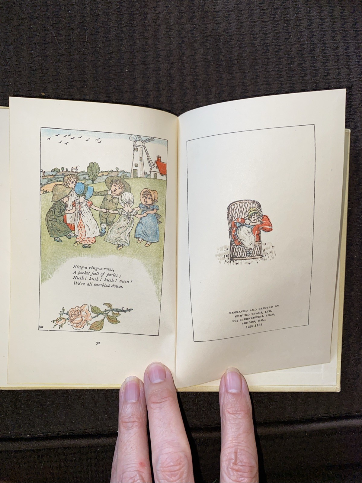 VTG Mother Goose illustrated by Kate Greenaway, Good HCDJ Frederick Warne