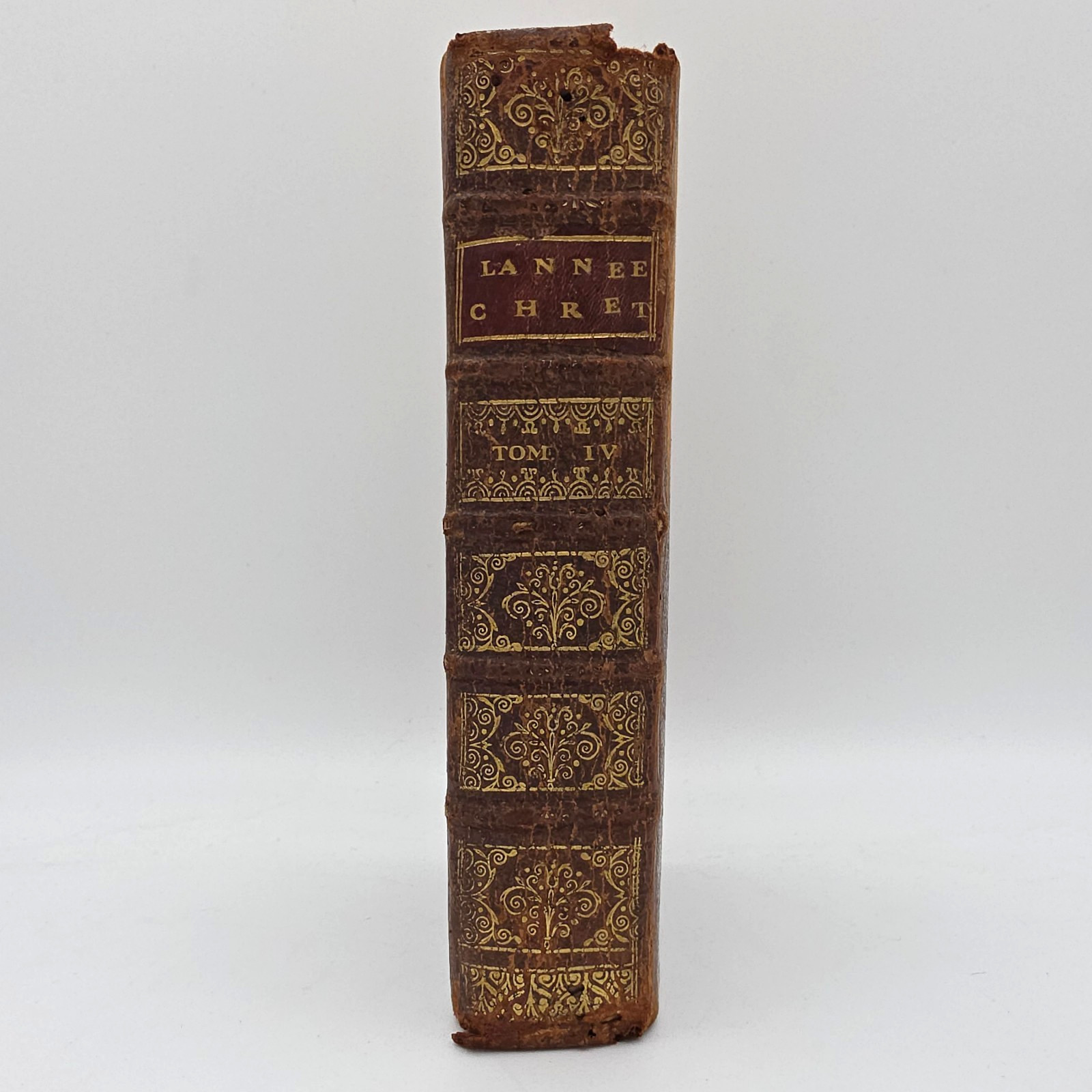 1686 L’Année Chrétienne Tome IV Paris Elie Josset Antique Leather Book