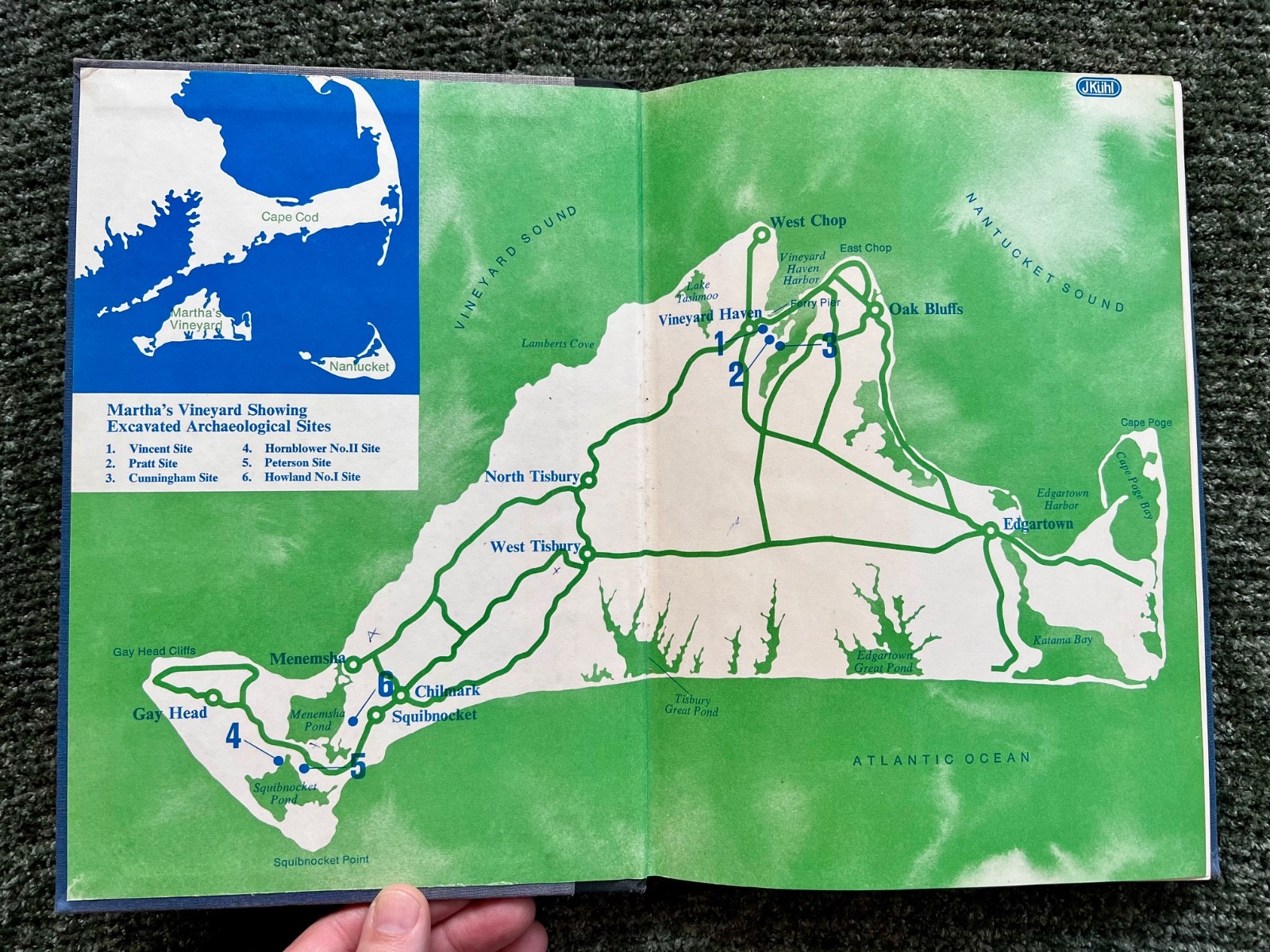 “THE ARCHAEOLOGY OF MARTHA’S VINEYARD” BY WILLIAM A. RITCHIE” 1969 FIRST EDITION
