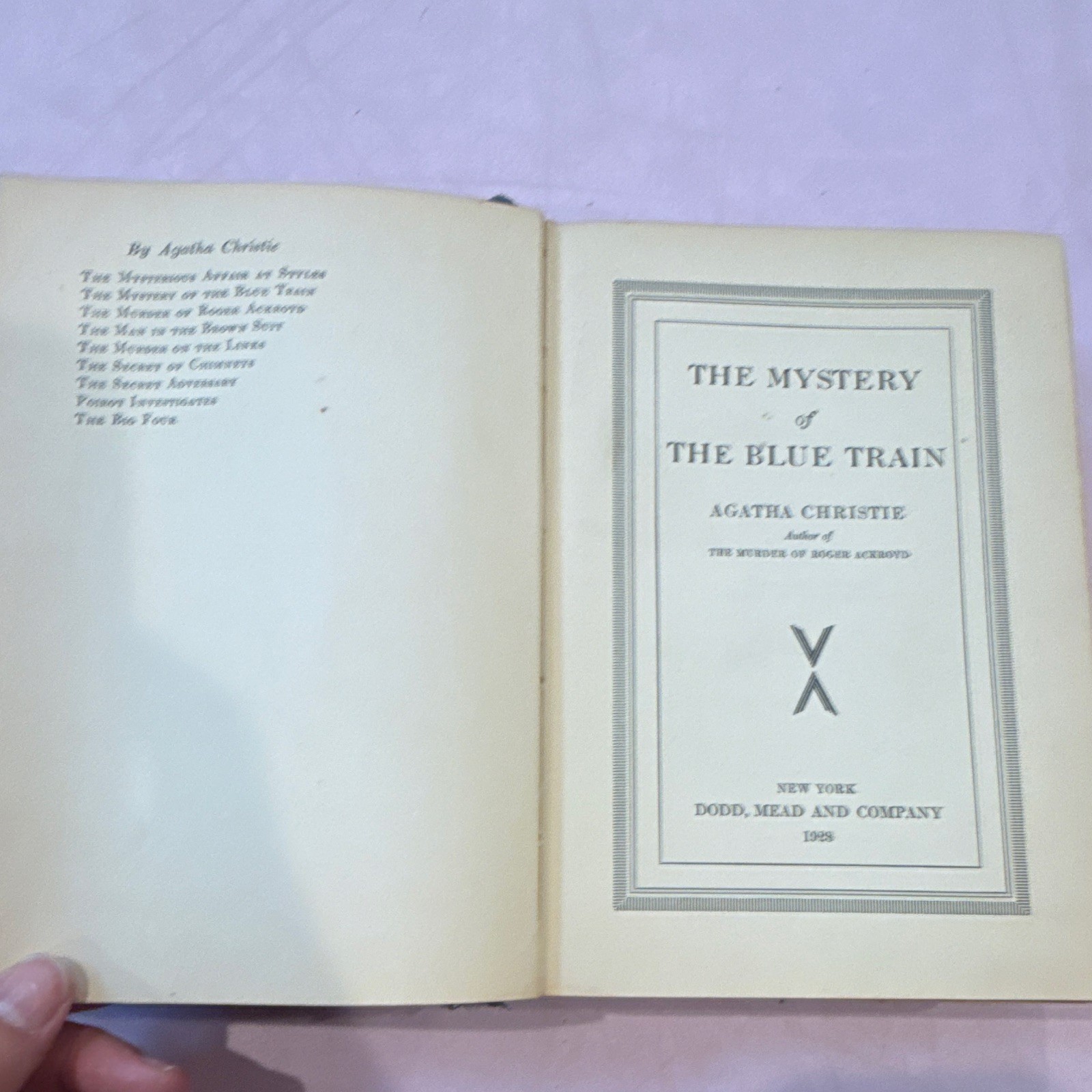 Agatha Christie The Mystery of the Blue Train HC Dodd Mead New York 1928