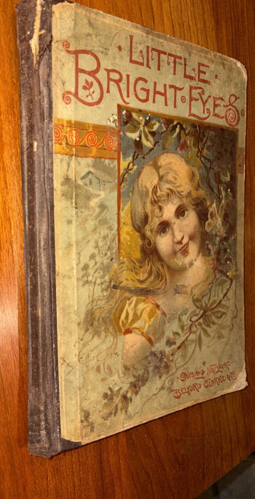 Antique Book Little Bright Eyes Circa 1885 Hardcover by Thomas Hanford 1st Ed