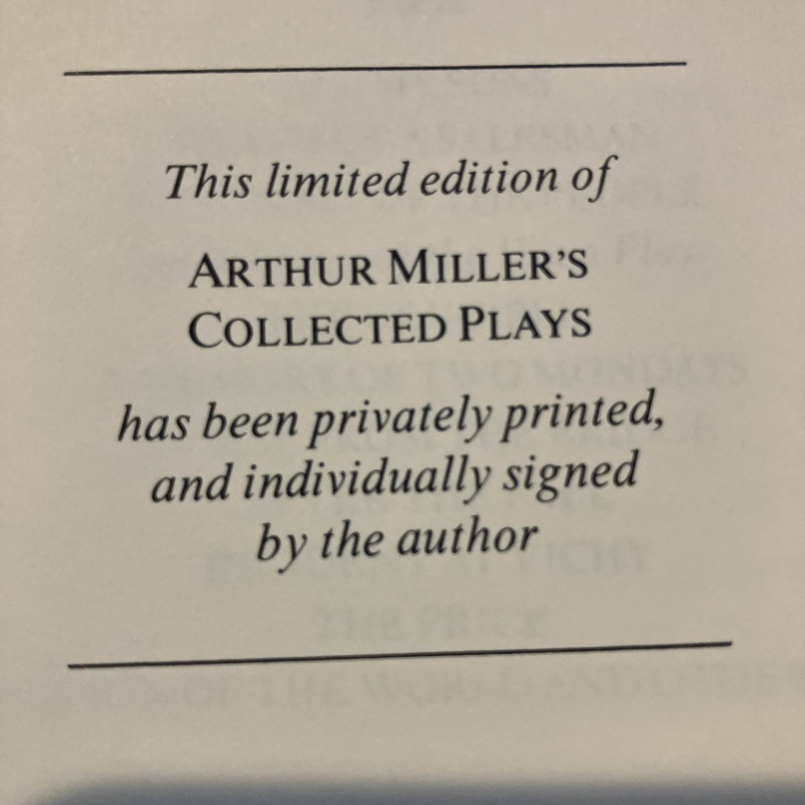 FRANKLIN LIBRARY: 2 SIGNED 60: TENNESSEE WILLIAMS: ARTHUR MILLER: PLAYS
