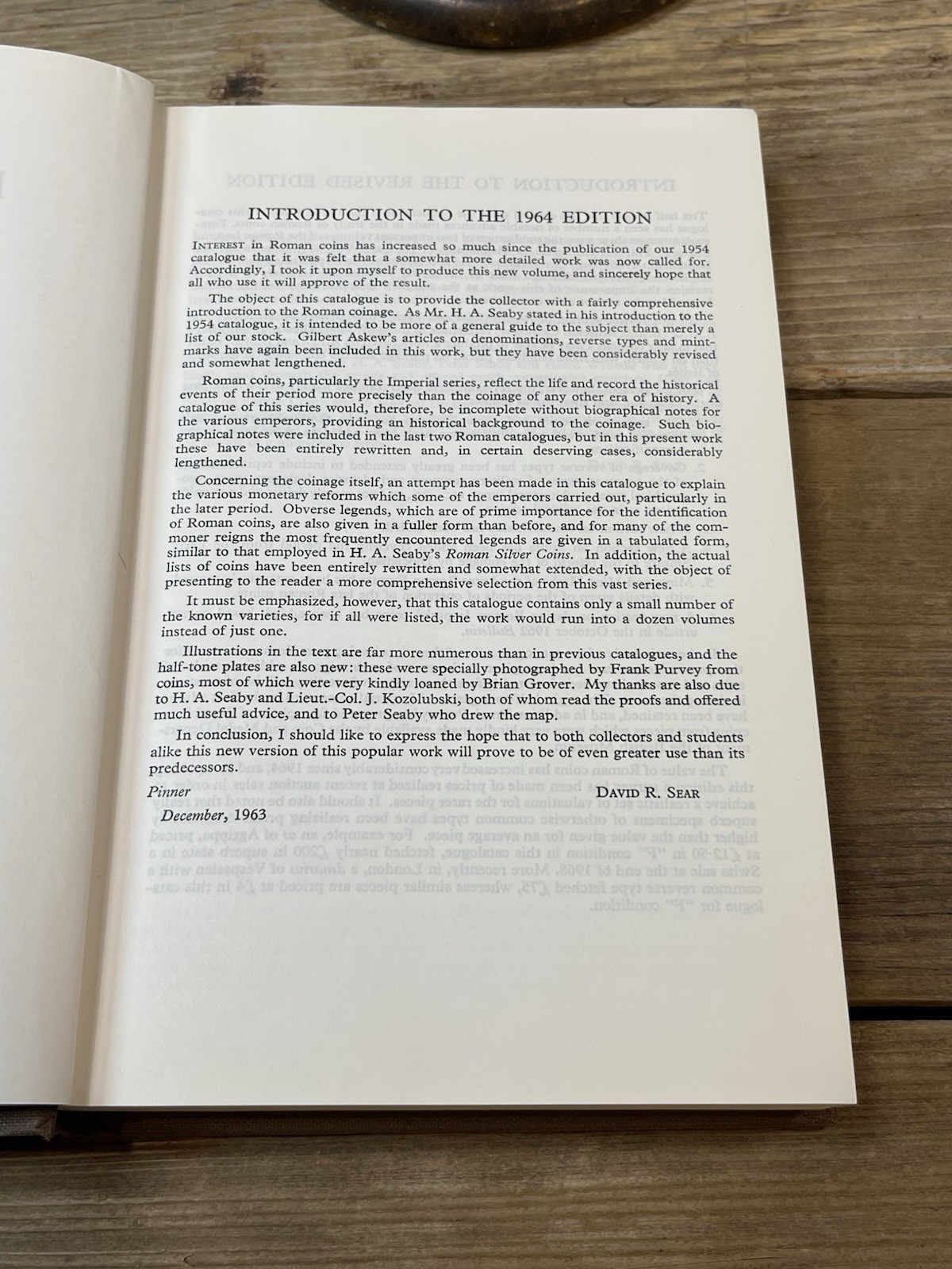 Roman Coins and Their Values: By David Sear 1970 (Revised Edition: HardCopy)