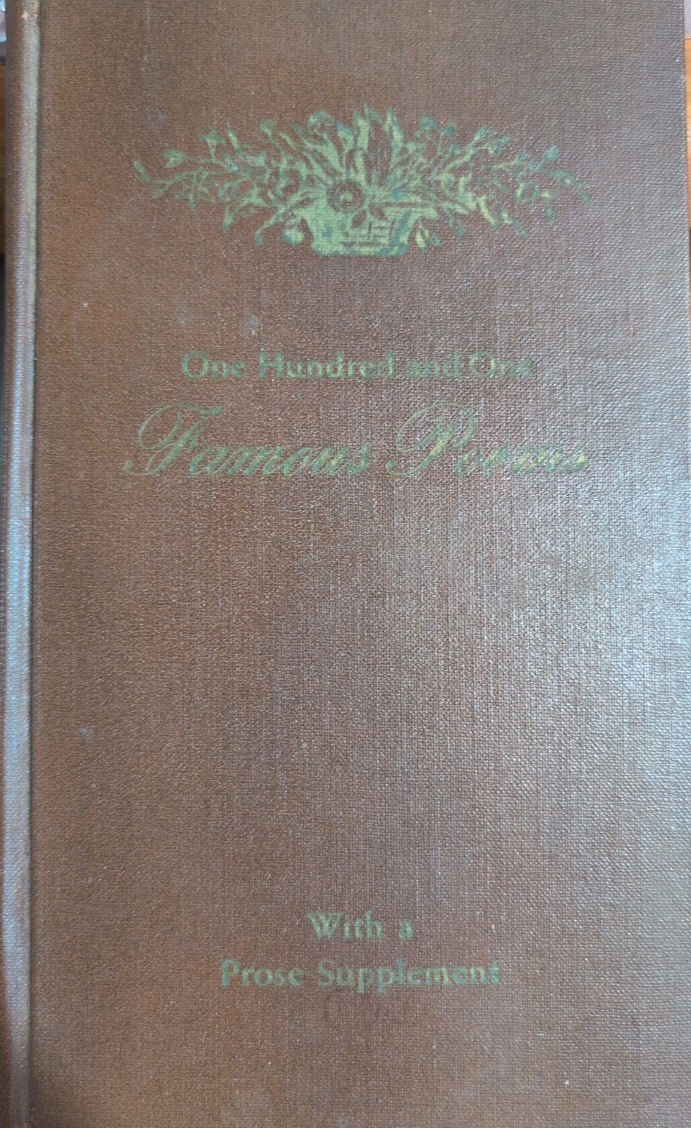 One Hundred and One Famous Poems Roy J Cook 1958 Revised Edition Reilly & Lee