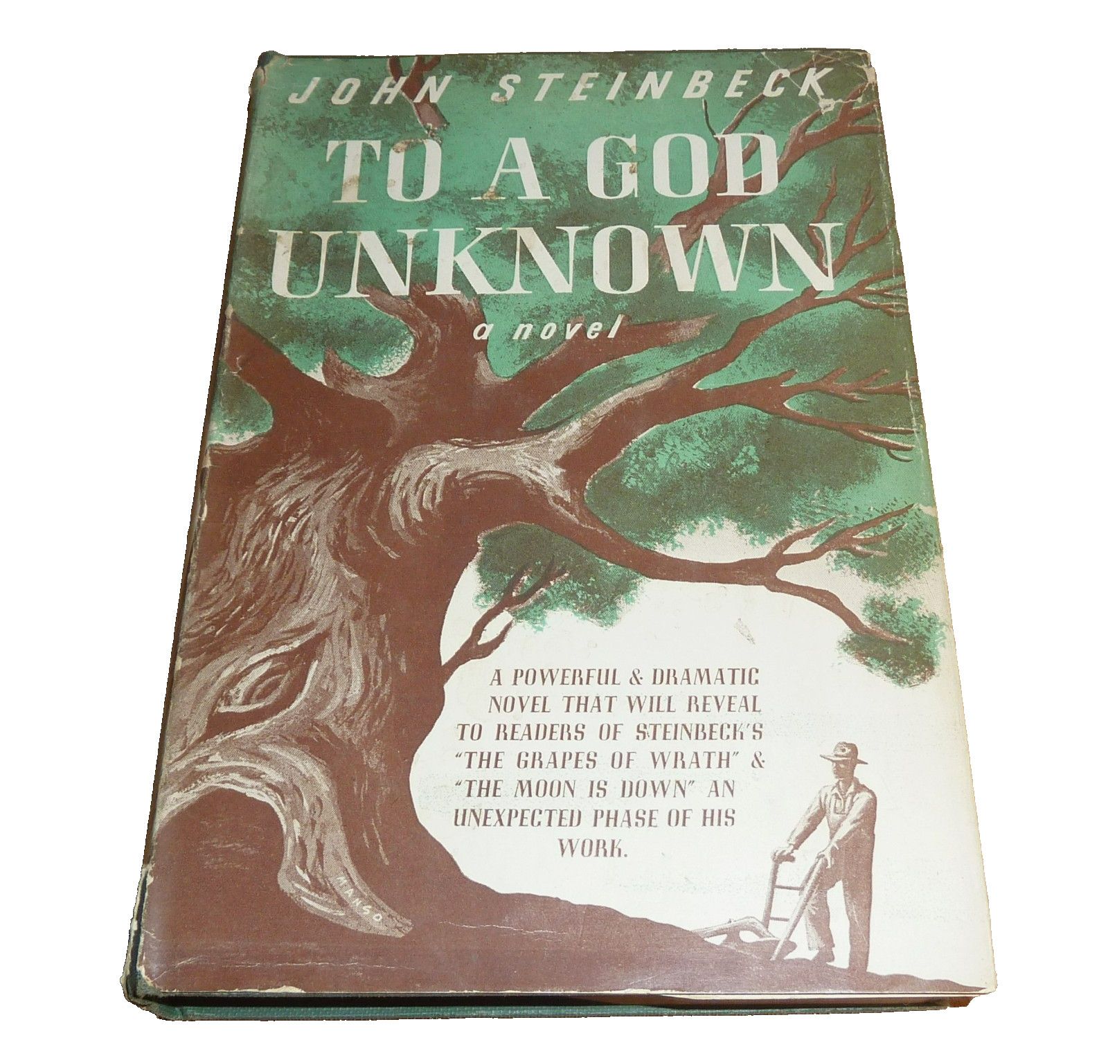 To A God Unknown 1943 John Steinbeck Novel Tower First Printing Book Club HCDJ