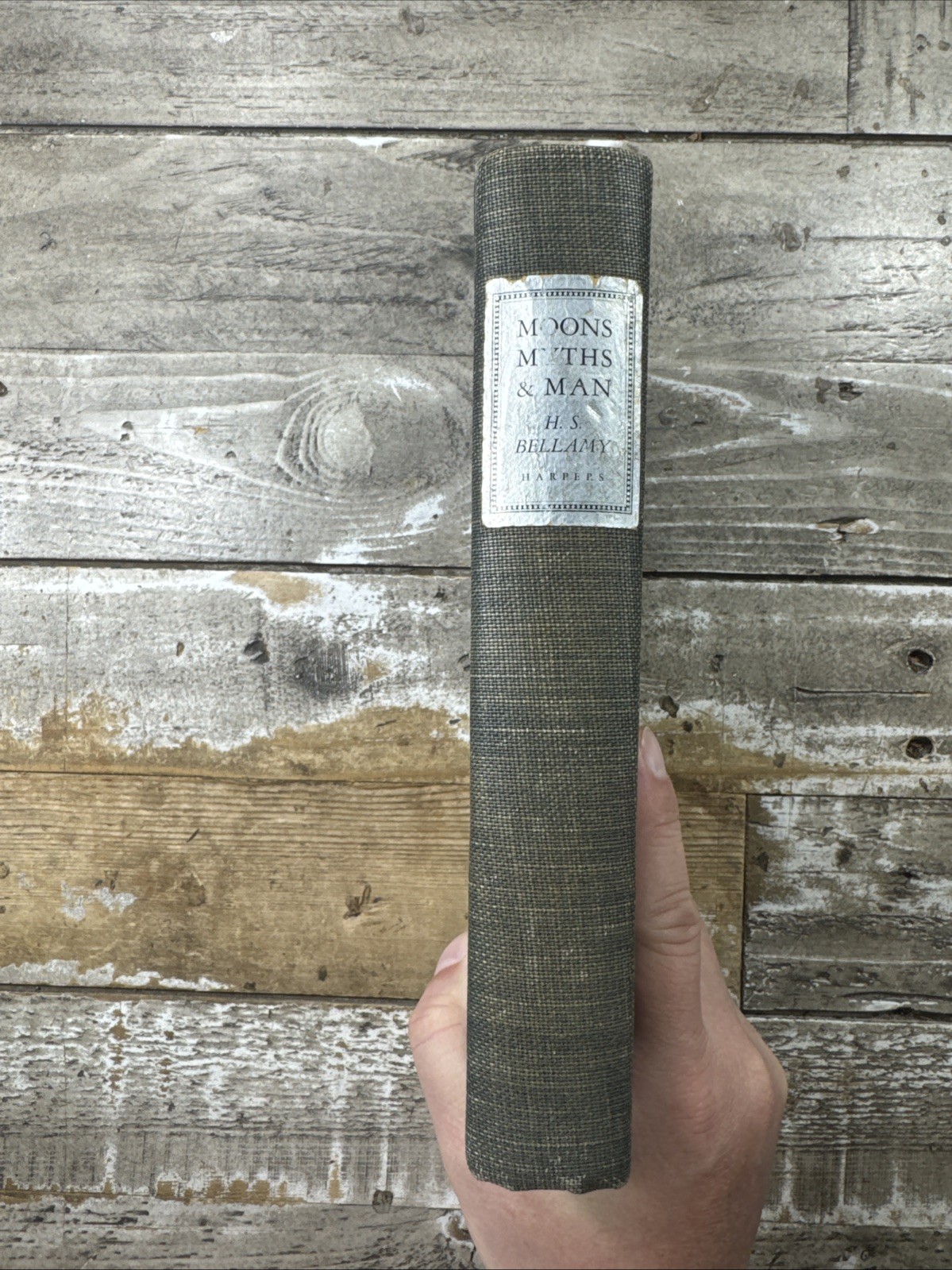 1938 Antique Speculative Science Book “Moons, Myths & Man” H.S. Bellamy