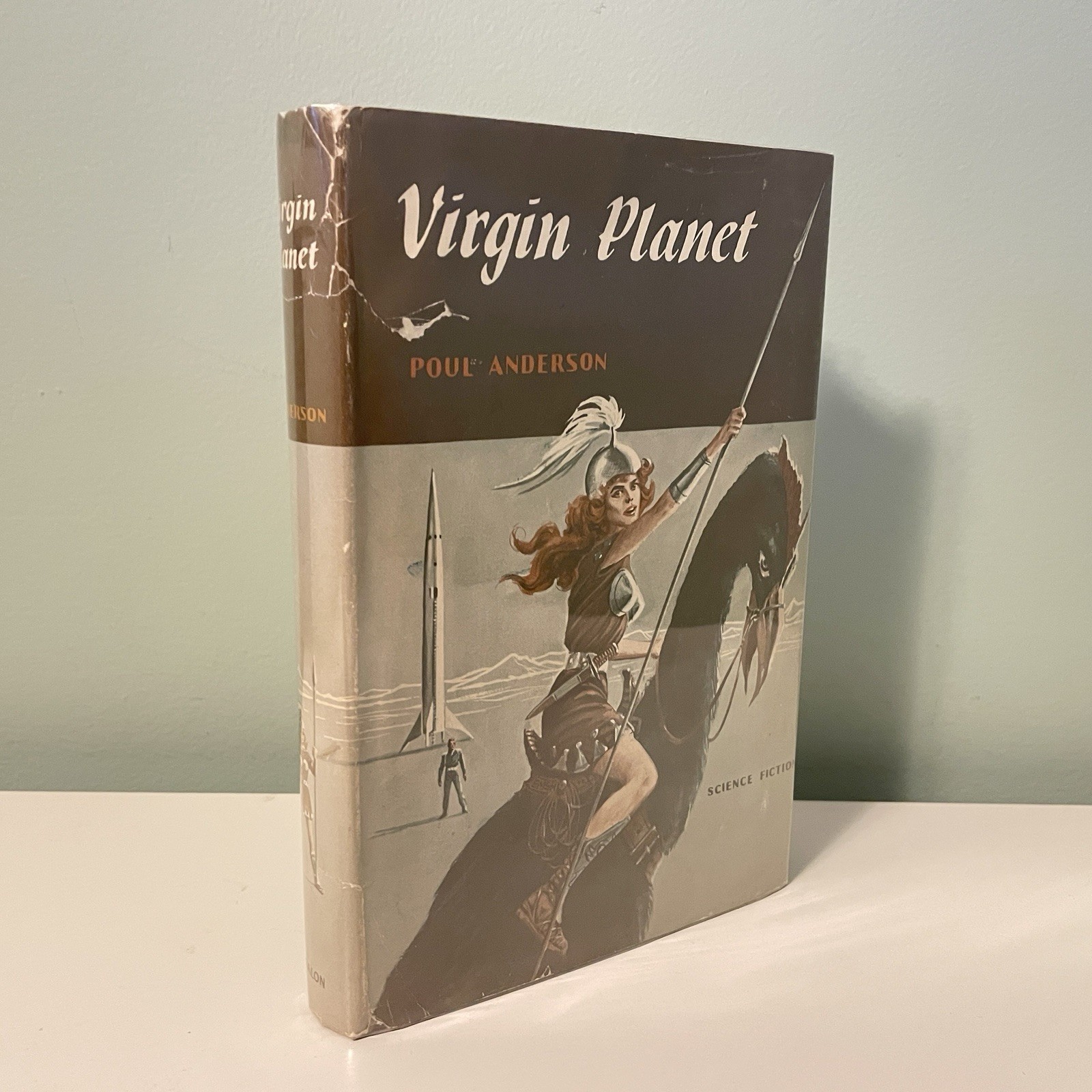 Virgin Planet – Poul Anderson (1959 Hardcover DJ in mylar 1st Ed Emshwiller Art)