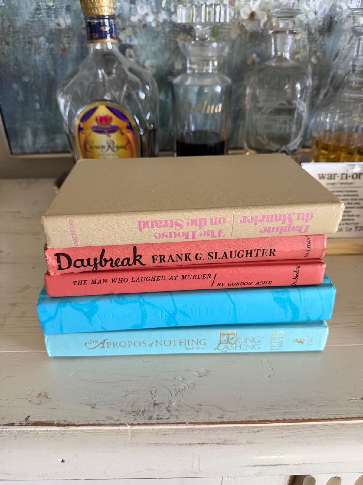 Lot of 5 Staging Books – orange beige blue Shades Home Office Decor Display