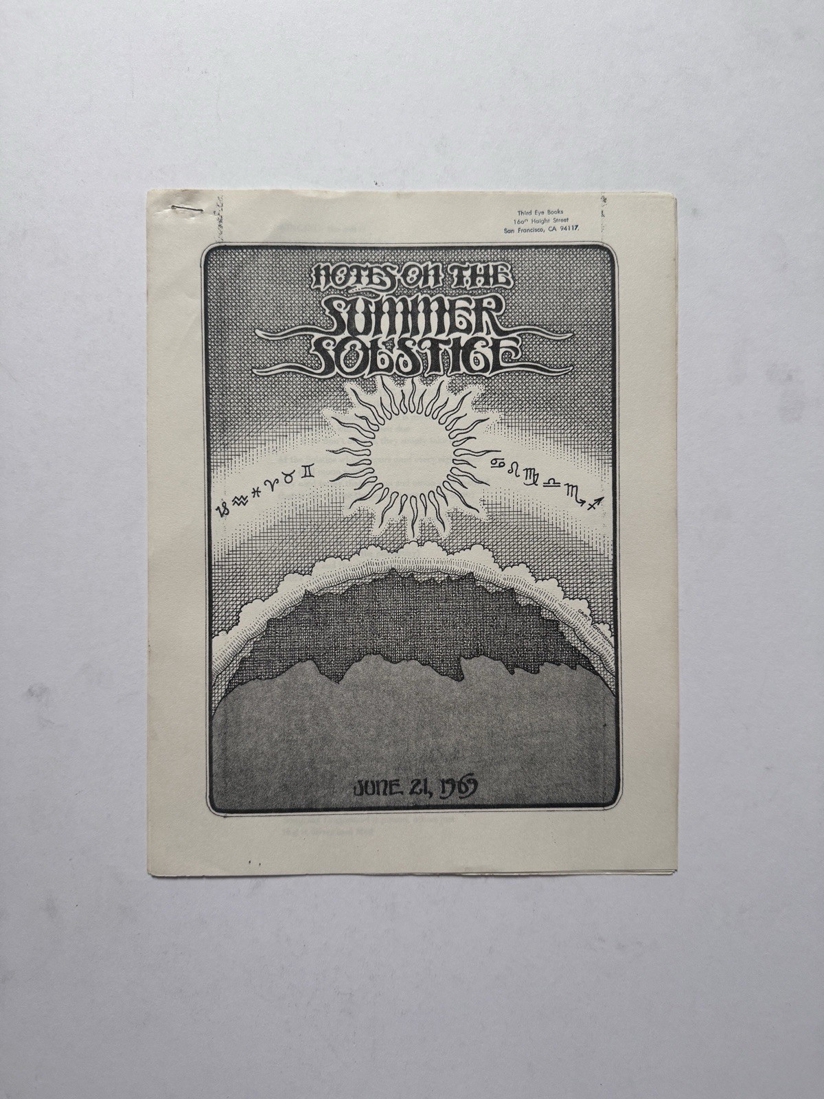 Diane Di Prima Brain Of Pooh Newsletter No. 1 1969 SCARCE Poetry