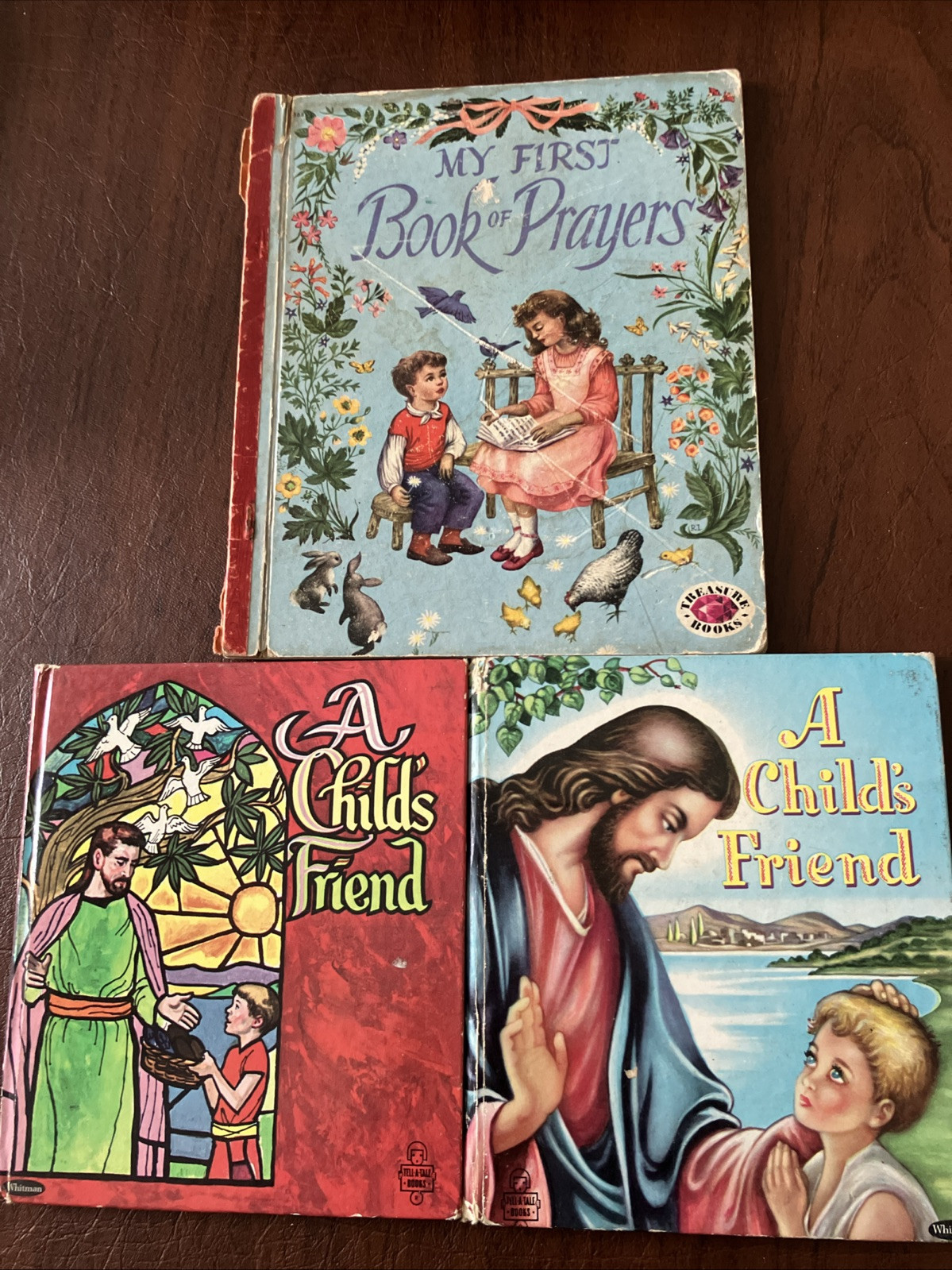 Whitman Tell-A-Tale Books Vintage Child’s Friend Christian 1953’s (Lot of 3)