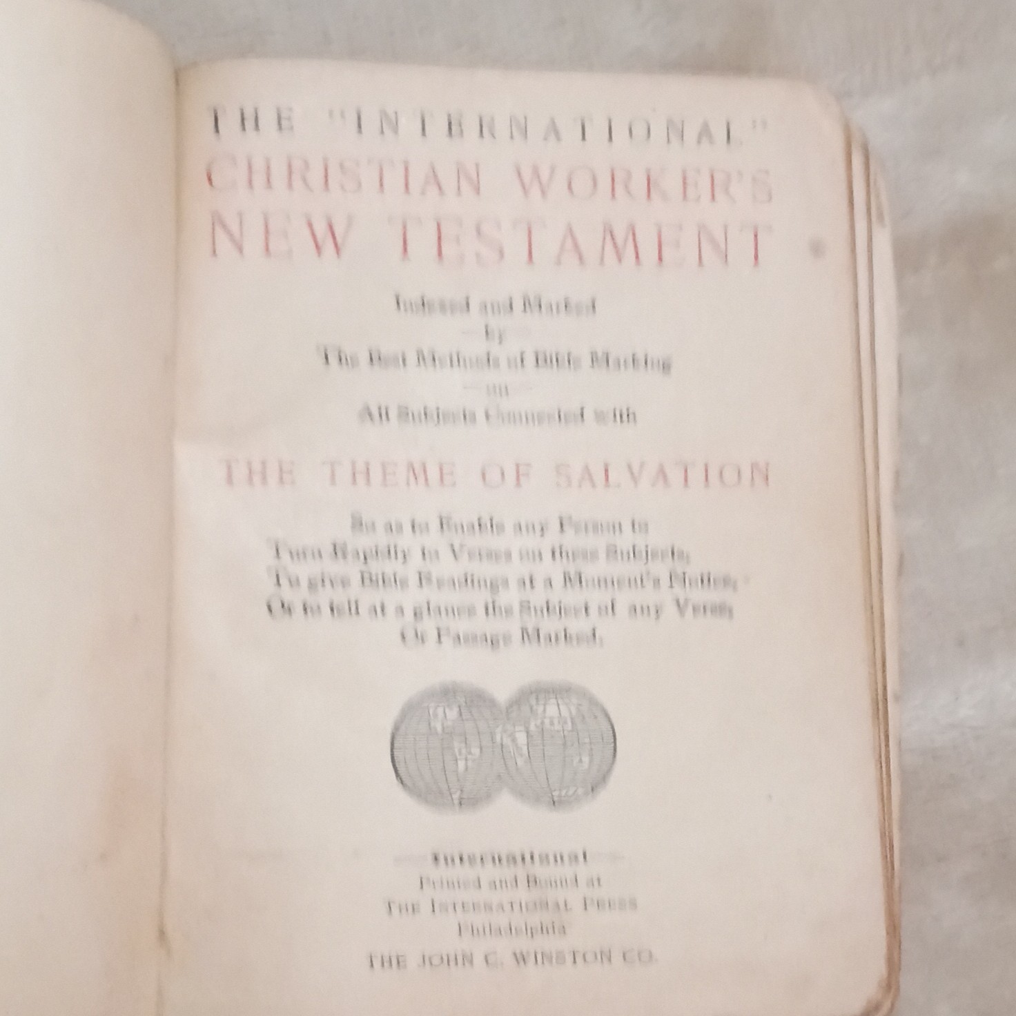 John C. Winston Co. Miniature New Testament Leather Binding 1906
