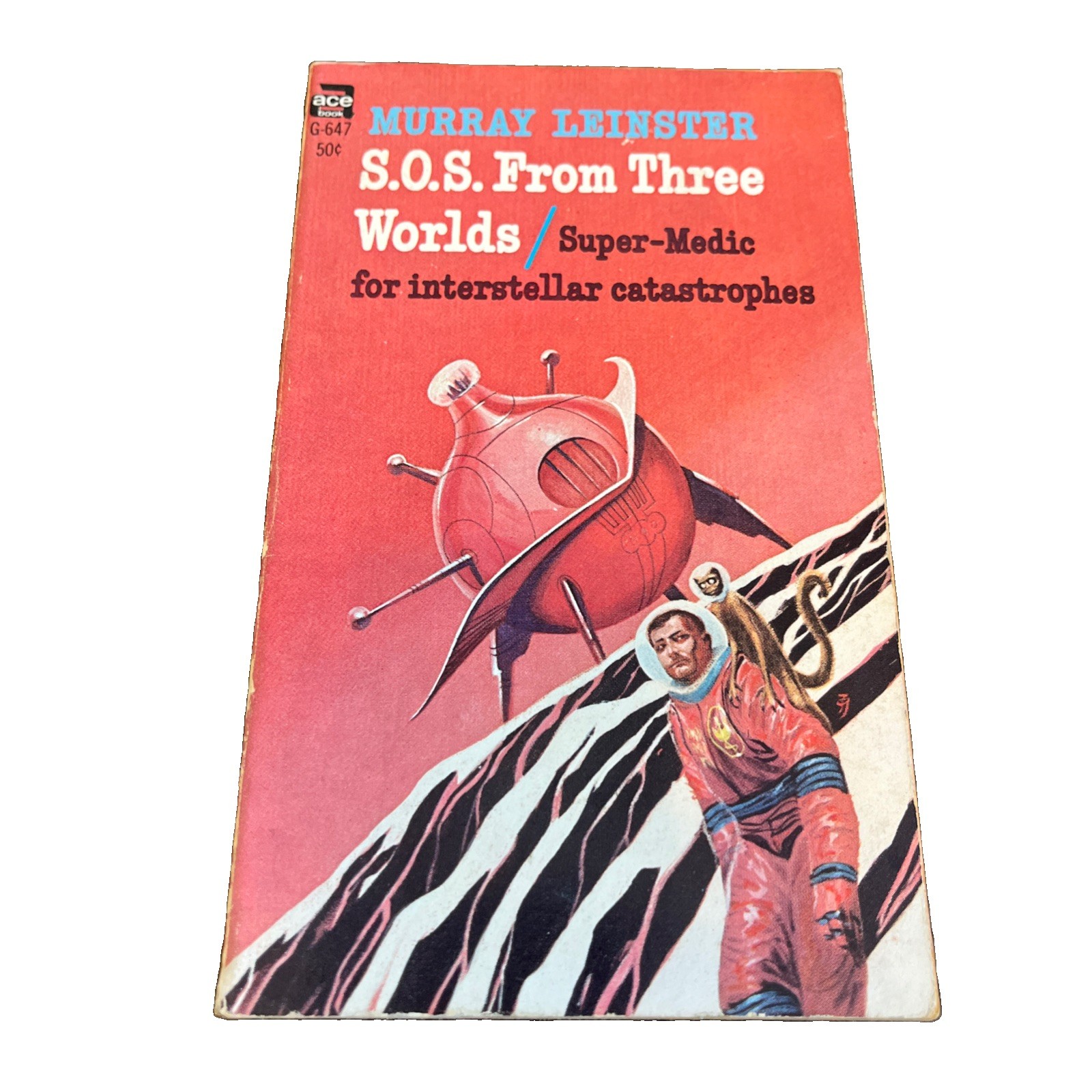 S.O.S. From Three Worlds Murray Leinster 1966 Ace G-647 Vintage Sci Fi PB