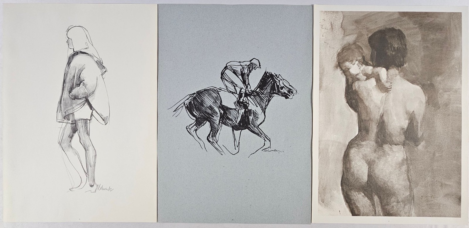 DANIEL SCHWARTZ: A PORTFOLIO OF DRAWINGS – 1968 – LIMITED EDITION – 13 PRINTS