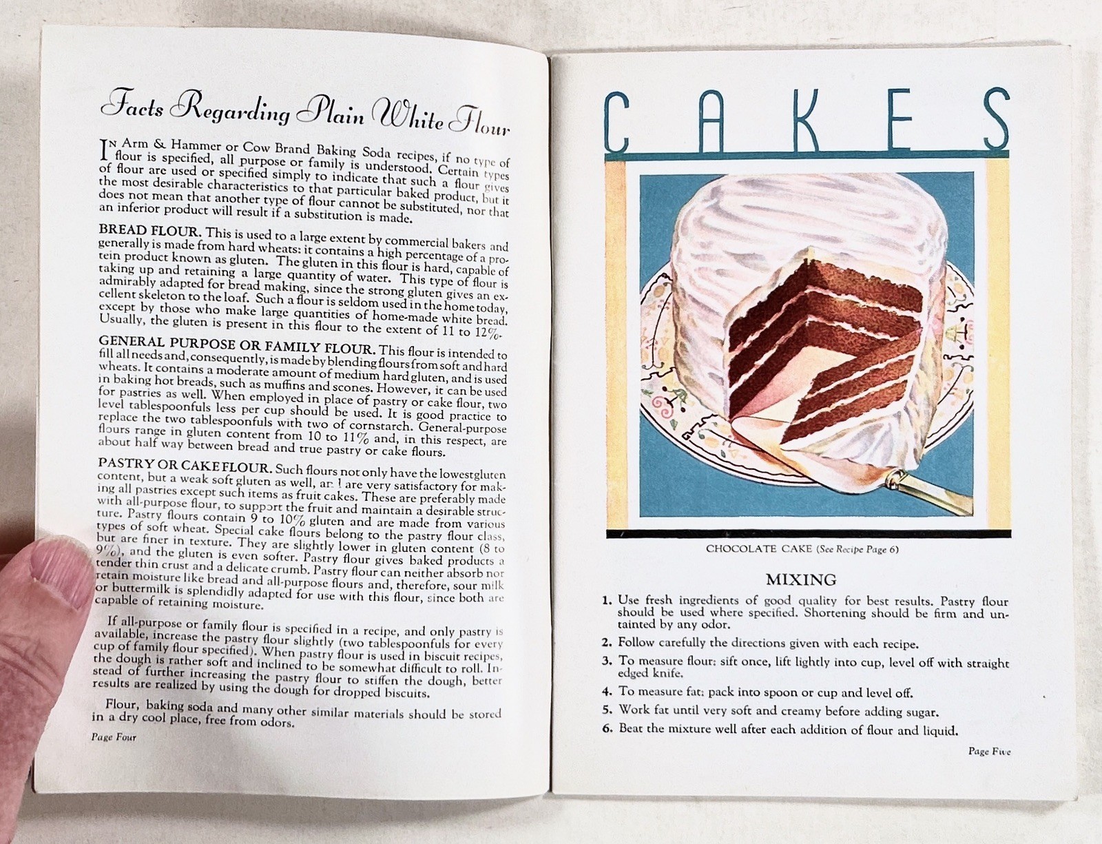 1935 SUCCESSFUL BAKING FOR FLAVOR & TEXTURE Church & Co. MANUFACTURER COOKBOOK