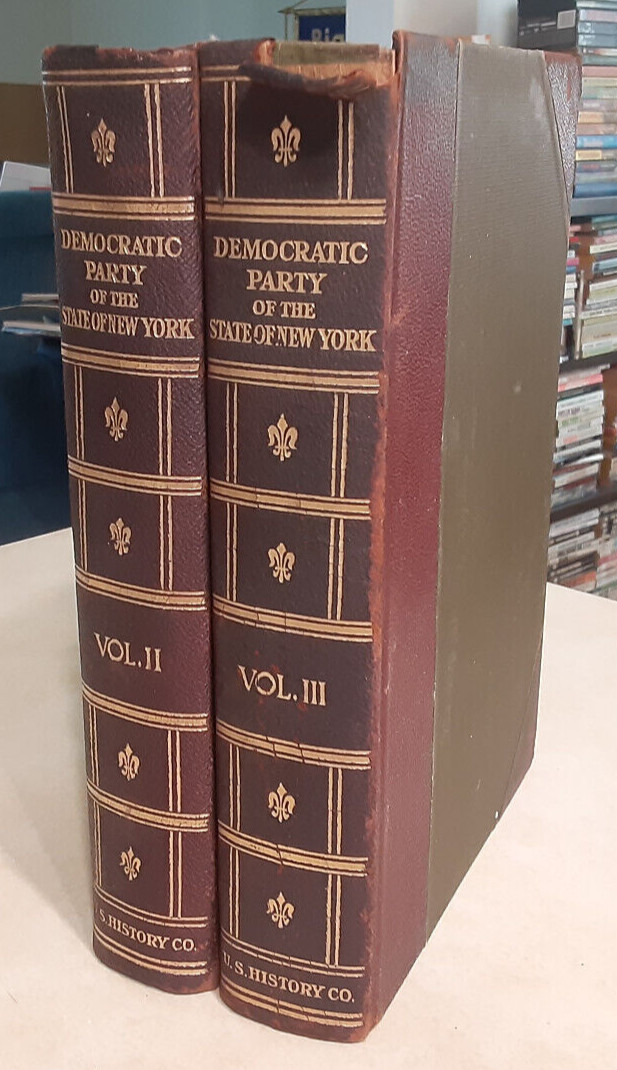 Democratic Party New York State NY History McGuire Vol 2-3 Vintage Antique Books