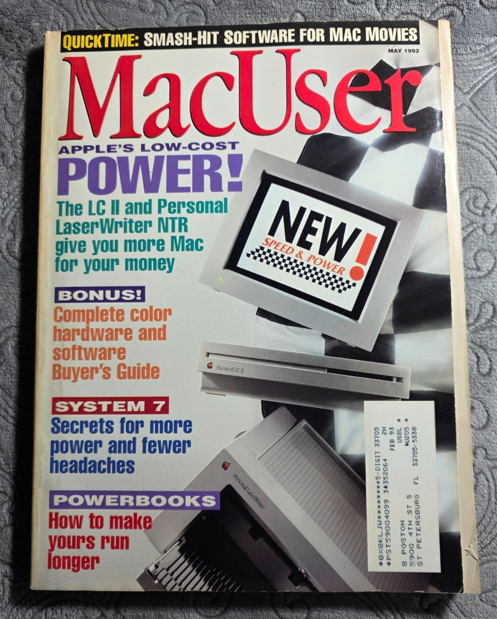 MacUser Magazine May 1992 Apple PowerBook System 7 QuickTime Color Buyer’s Guide